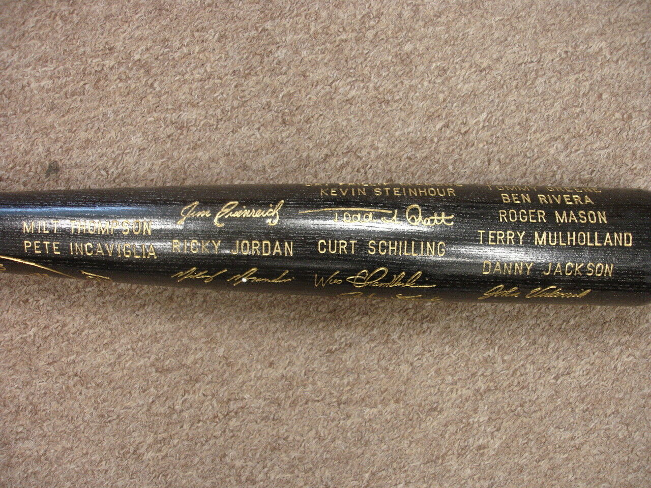 1993 Philadelphia Phillies NL Champions Louisville Slugger Black Baseball Bat 