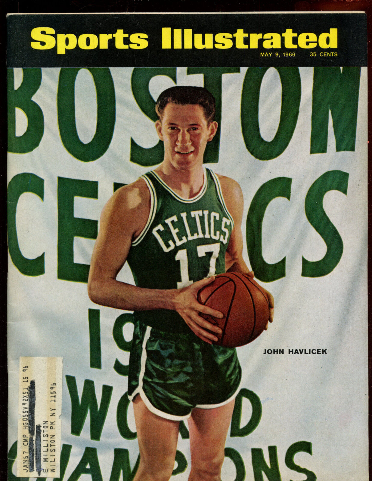 May 9 1966 Sports Illustrated Magazine John Havlicek Celtics Front Cover EXMT