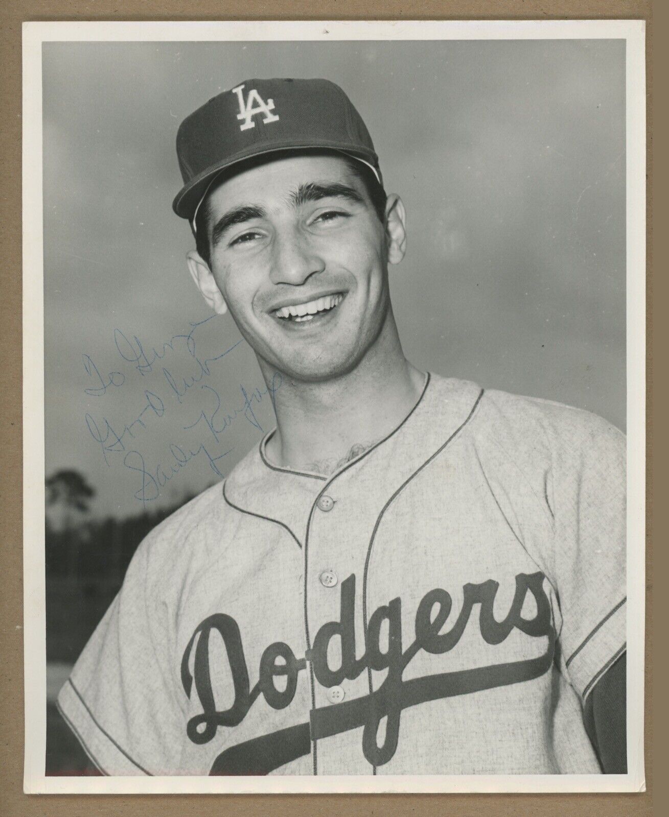 Vintage Sandy Koufax Team 8x10 Photo with Secretarial Signatures