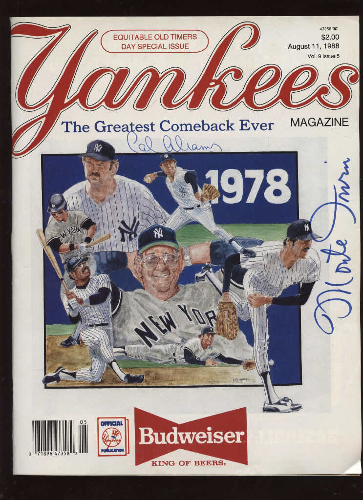 1988 Yankee Magazine Cal Abrams & Monte Irvin Autographed Hologram