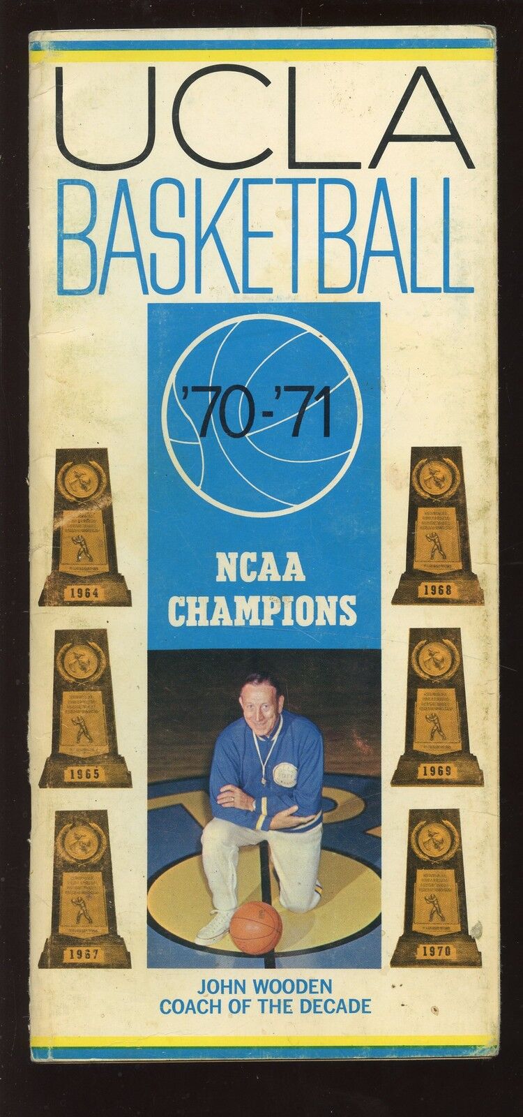 1970/19710 NCAA Basketball UCLA Bruins Media Guide John Wooden VGEX