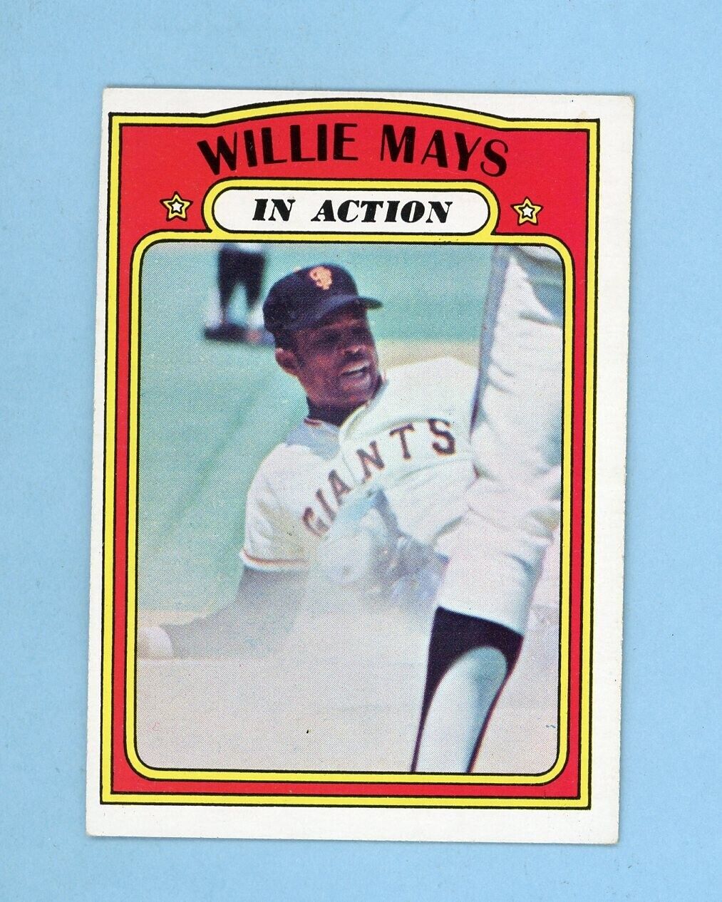 1972 Topps #50 Willie Mays In Action San Francisco Giants Baseball Card E - E+