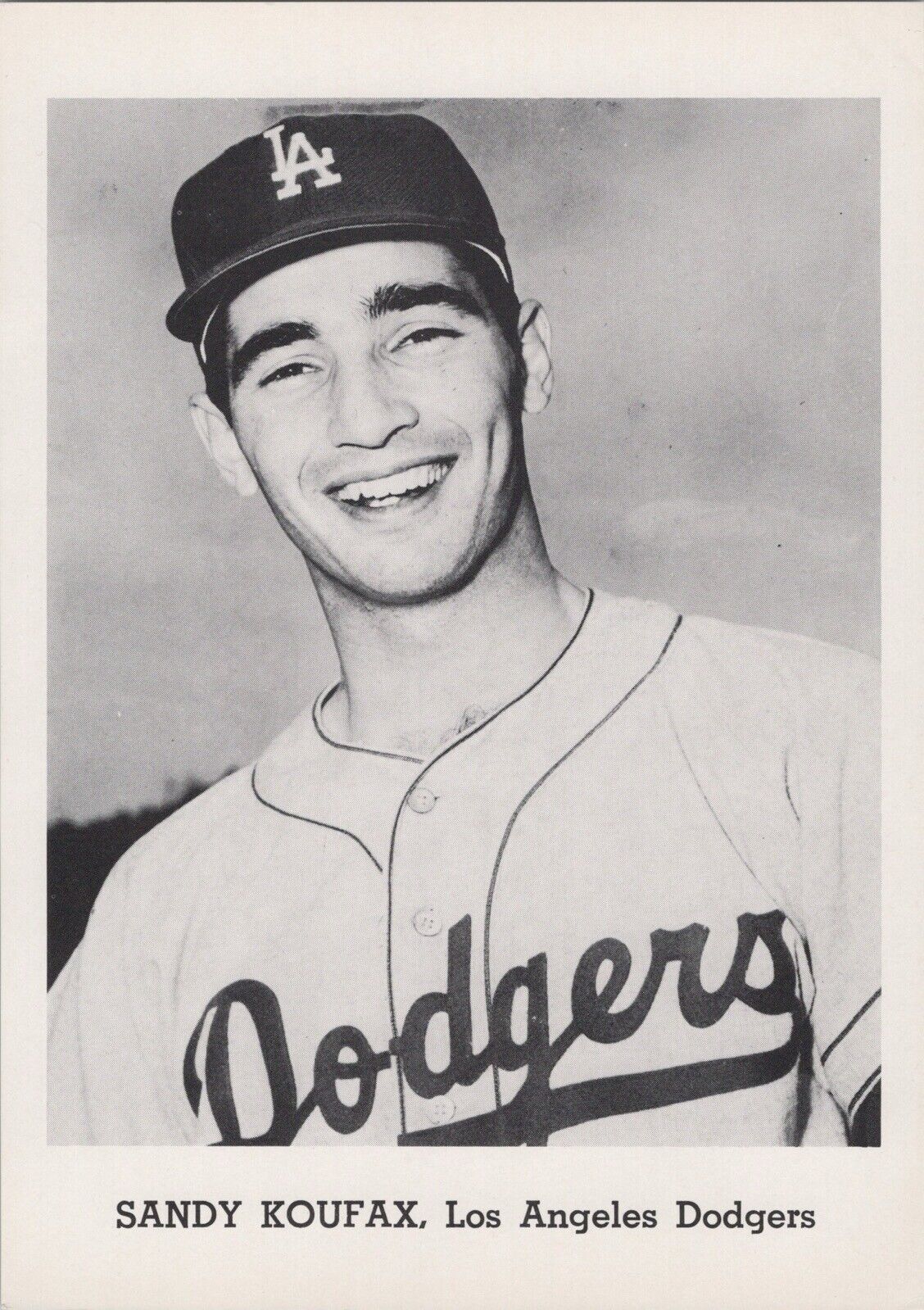 Sandy Koufax 5x7 1962 LA Dodgers Jay Publishing Team Photo