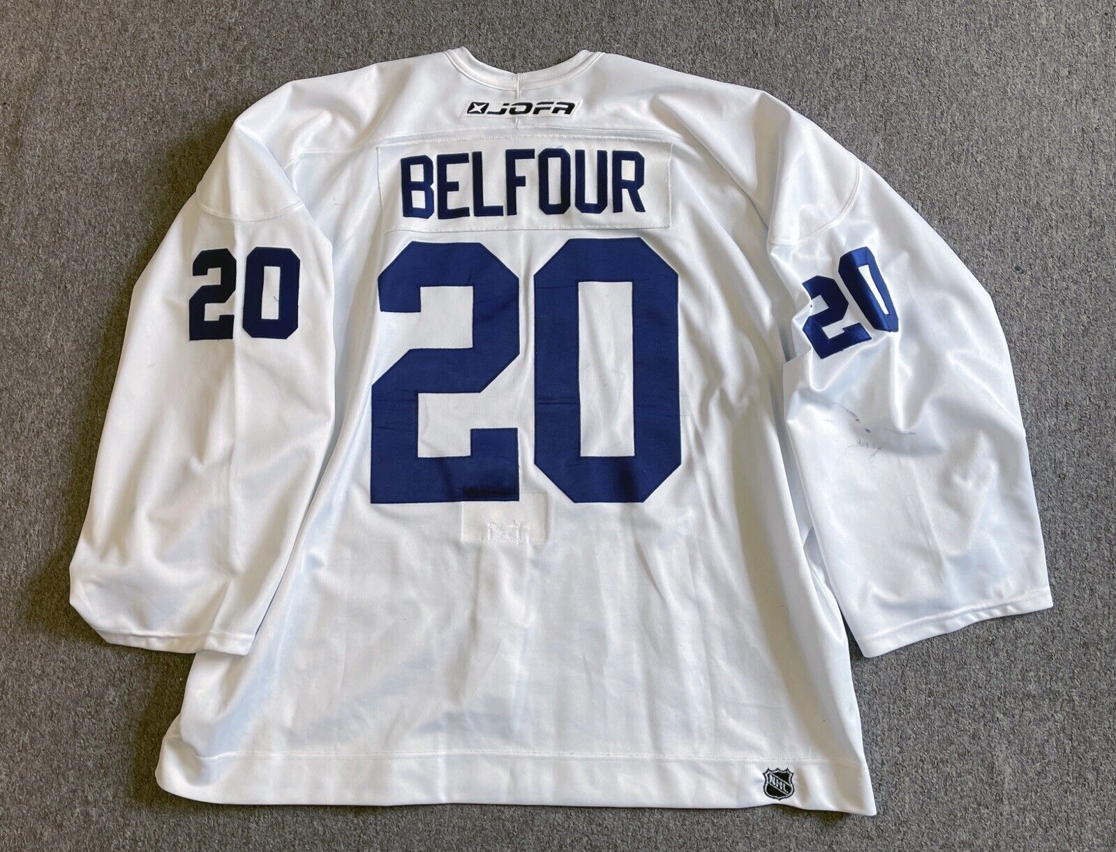 2007-08 Ed Belfour Toronto Maple Leafs Practice Worn Jersey • MeiGray LOA