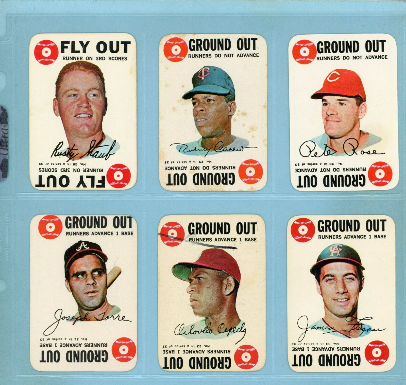 1968 Topps Game Near Set Lot of 31 Different Baseball Cards Low Grade