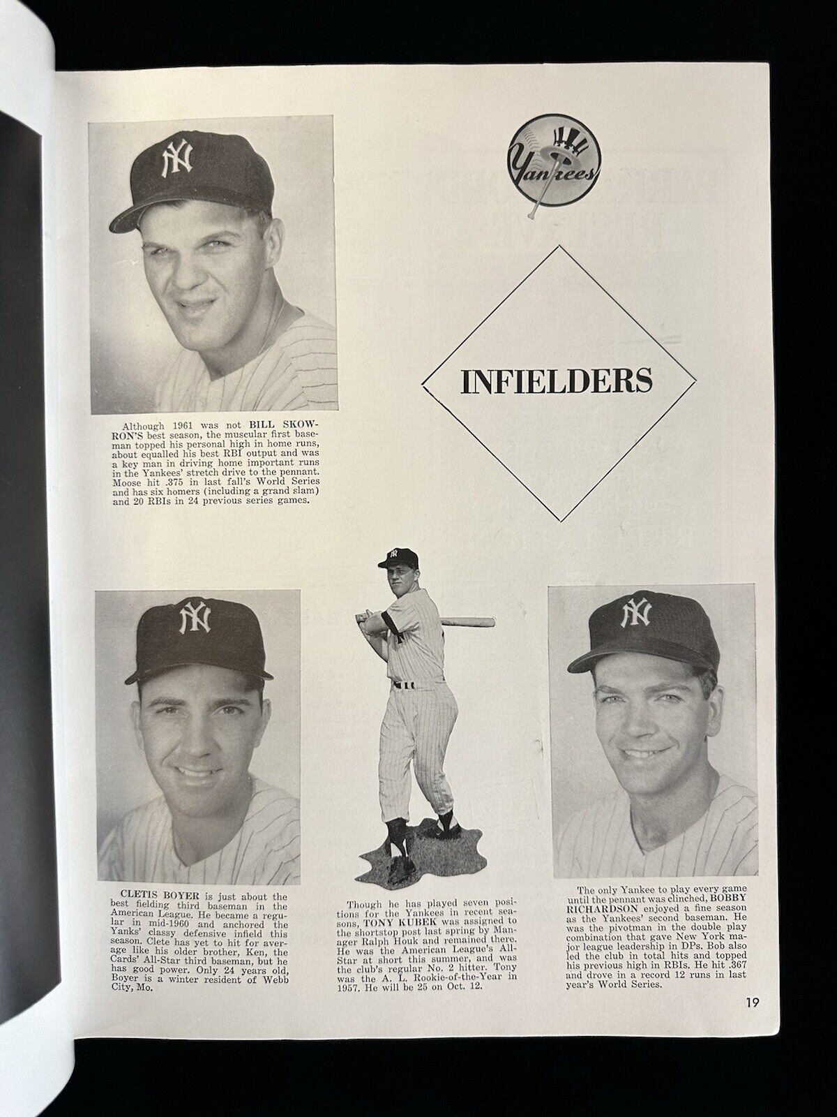 1961 New York Yankees World Series Program vs Cincinnati Reds- VG/EX+ Unscored