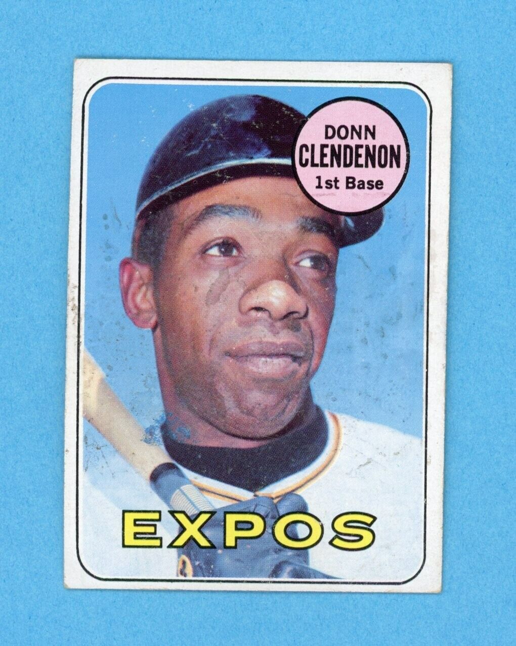 1969 Topps #208 Donn Clendenon Montreal Expos Baseball Card EX app stains