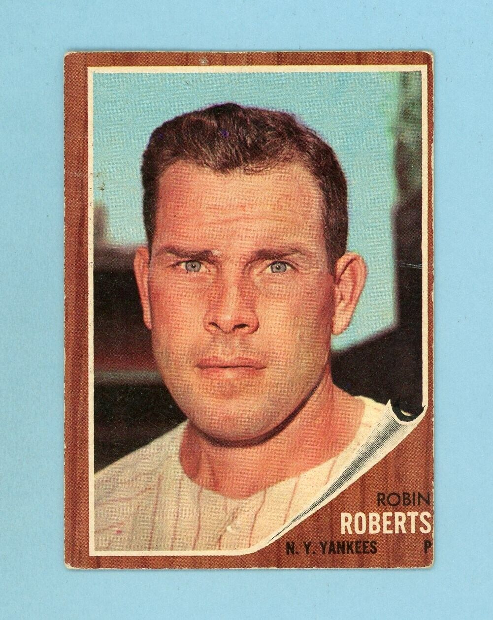 1962 Topps #243 Robin Roberts New York Yankees Baseball Card Low Grade