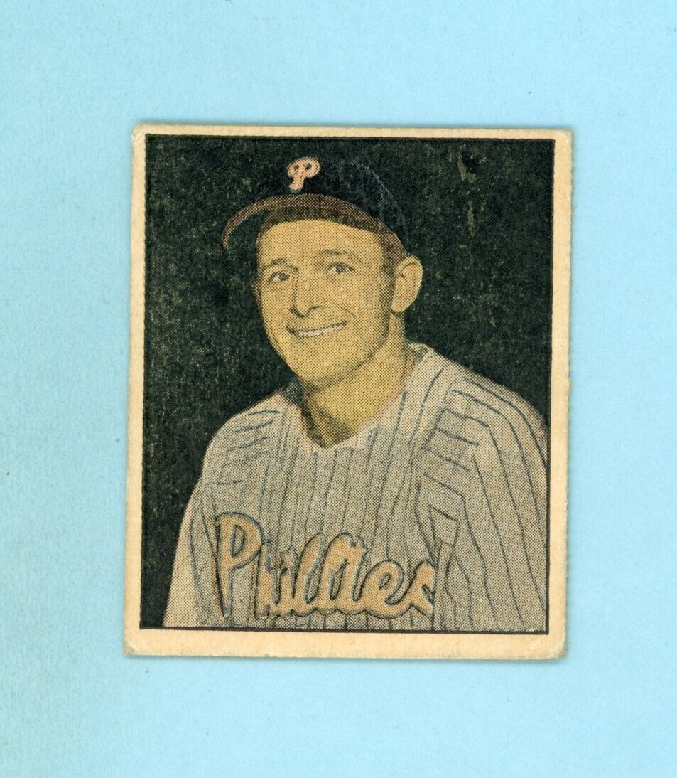 1951 Berk Ross #2-9 Stanley Lopata Phila Phillies Baseball Card Vg/Ex ap wrk