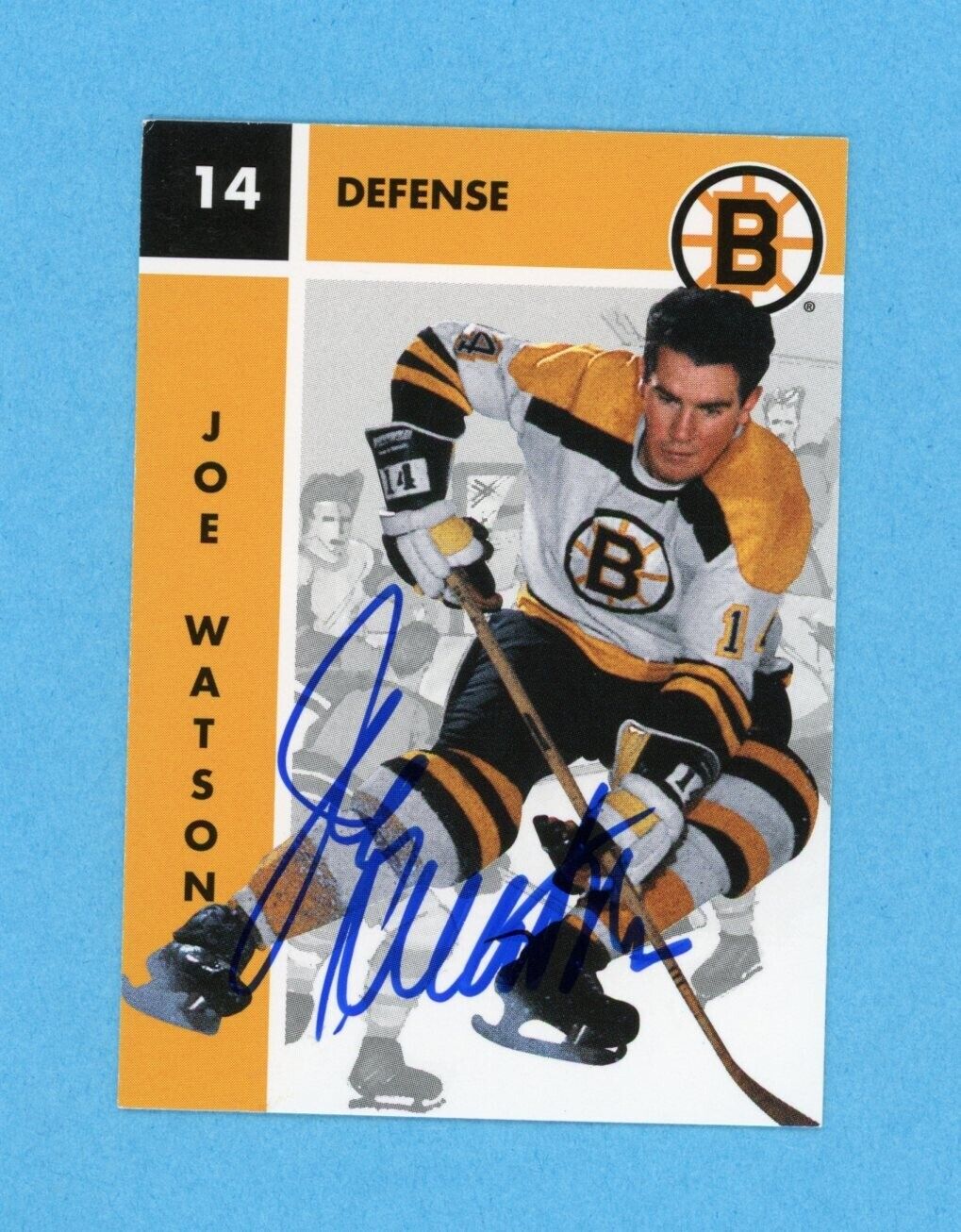 Joe Watson Boston Bruins 1995-96 Parkhurst 1966-67 #3 Autographed Hockey Card