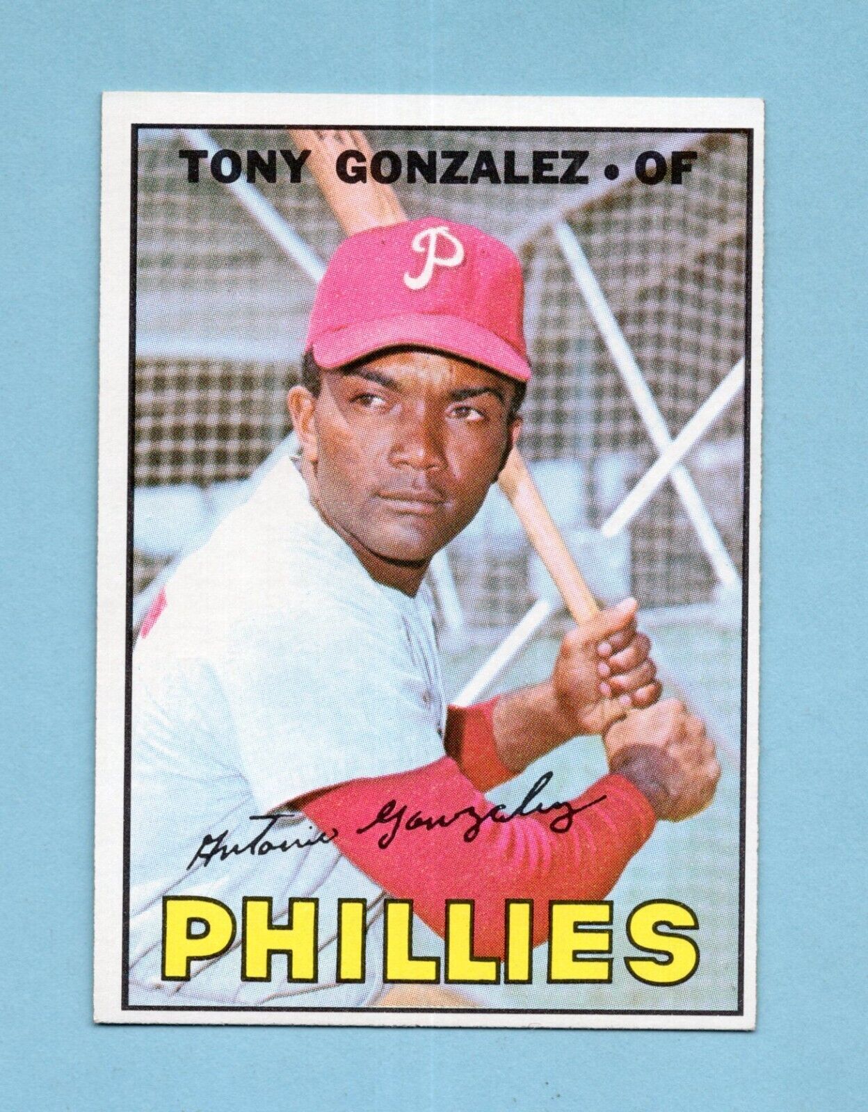 1967 Topps #548 Tony Gonzalez Philadelphia Phillies High Number Baseball Card NM