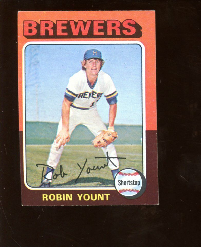 1975 Topps Mini Baseball Card #223 Robin Yount Rookie EX