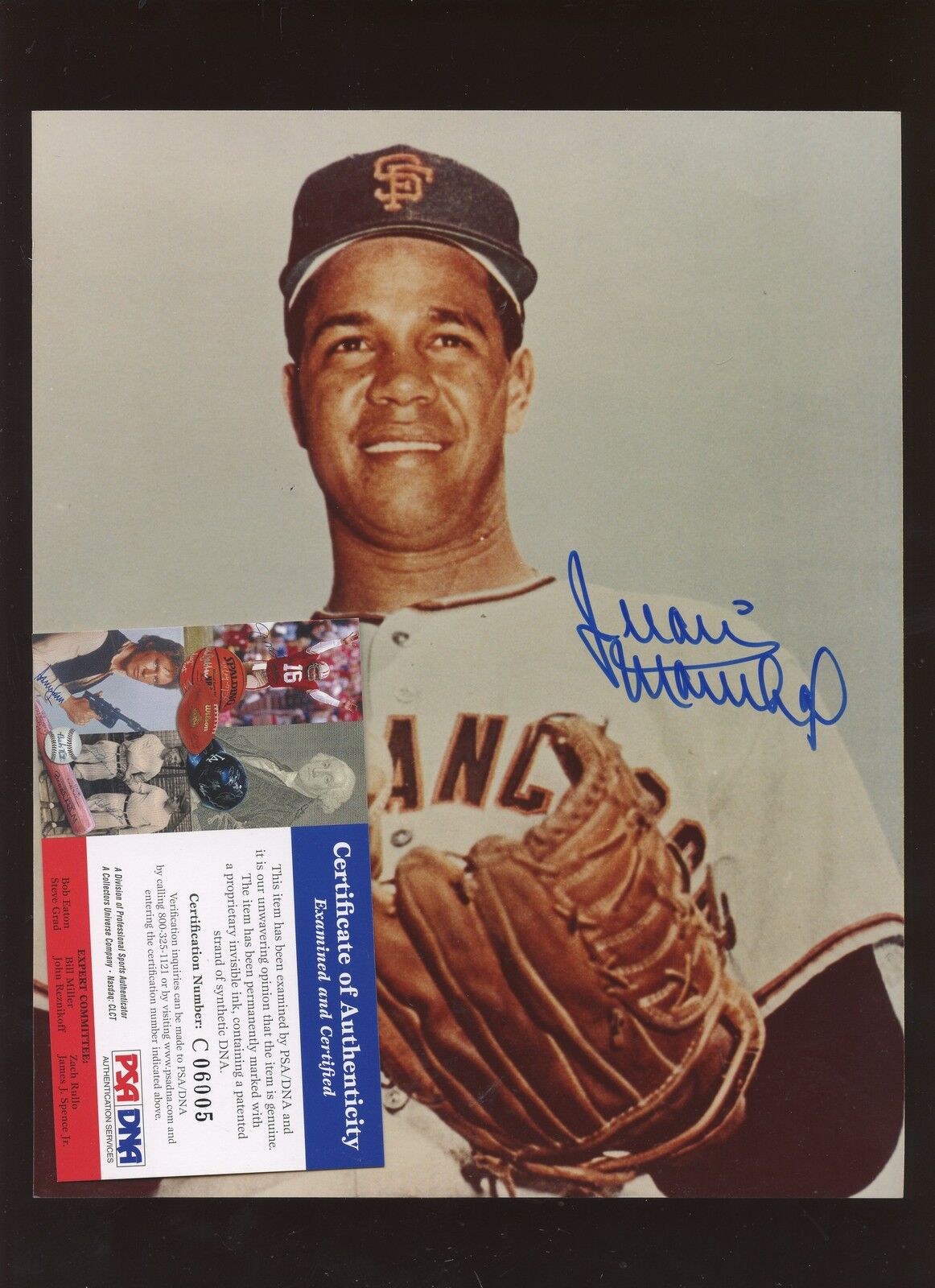 Juan Marichal San Francisco Giants Autographed 8 X 10 Photo PSA/DNA