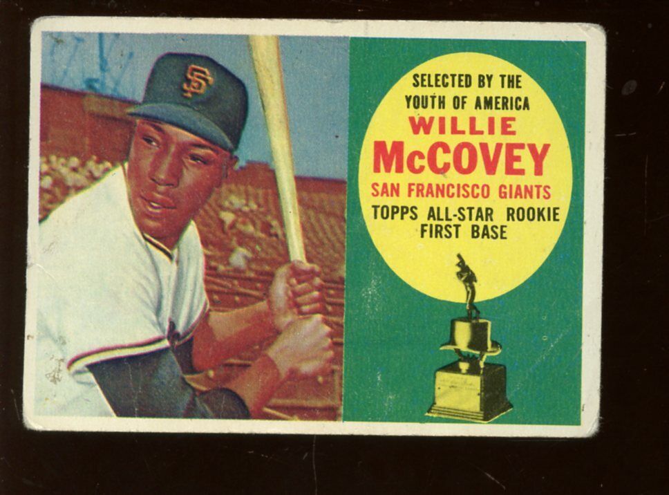 1960 Topps Baseball Card #316 Willie McCovey Rookie B