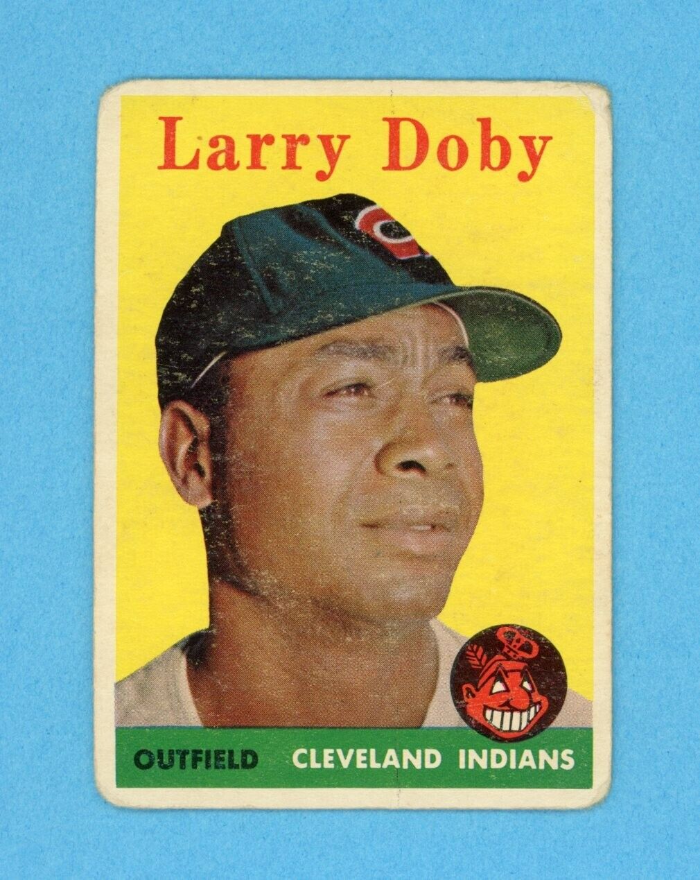 1958 Topps #424 Larry Doby Cleveland Indians Baseball Card Low Grade