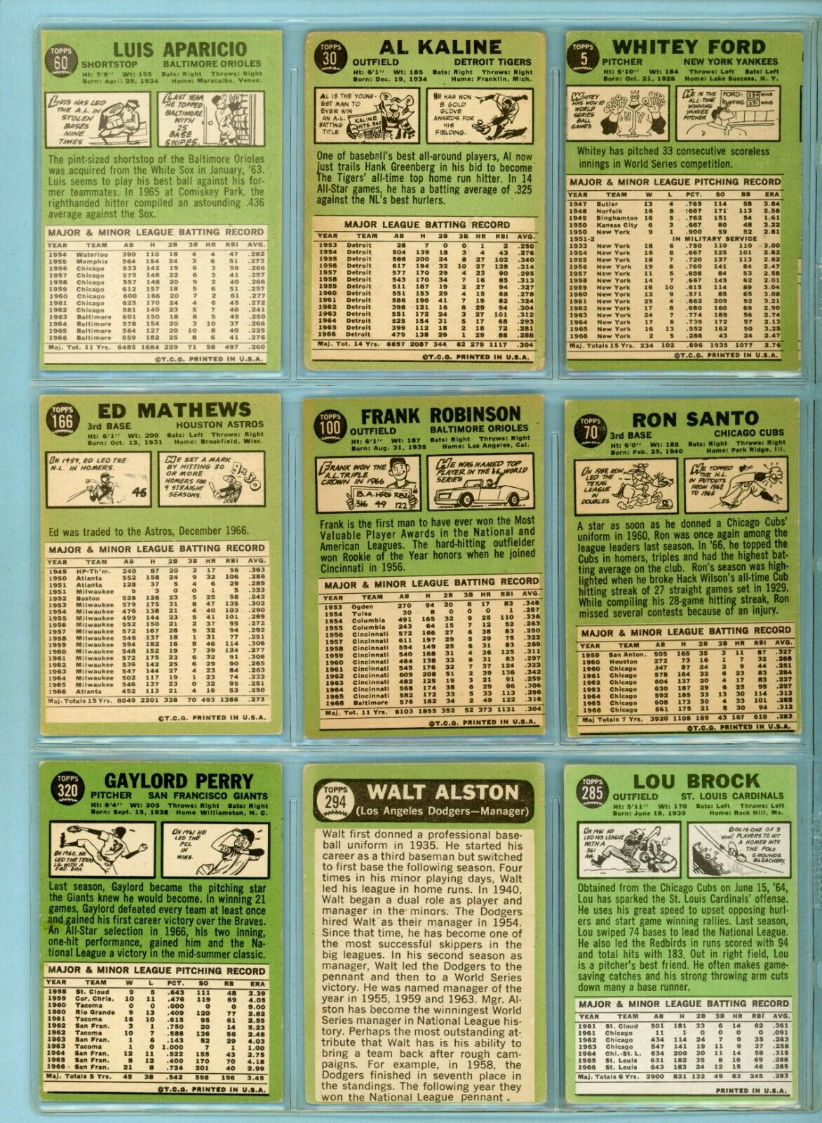 1967 Topps Lot of 12 Different Hall of Famer Baseball Cards Low Grade