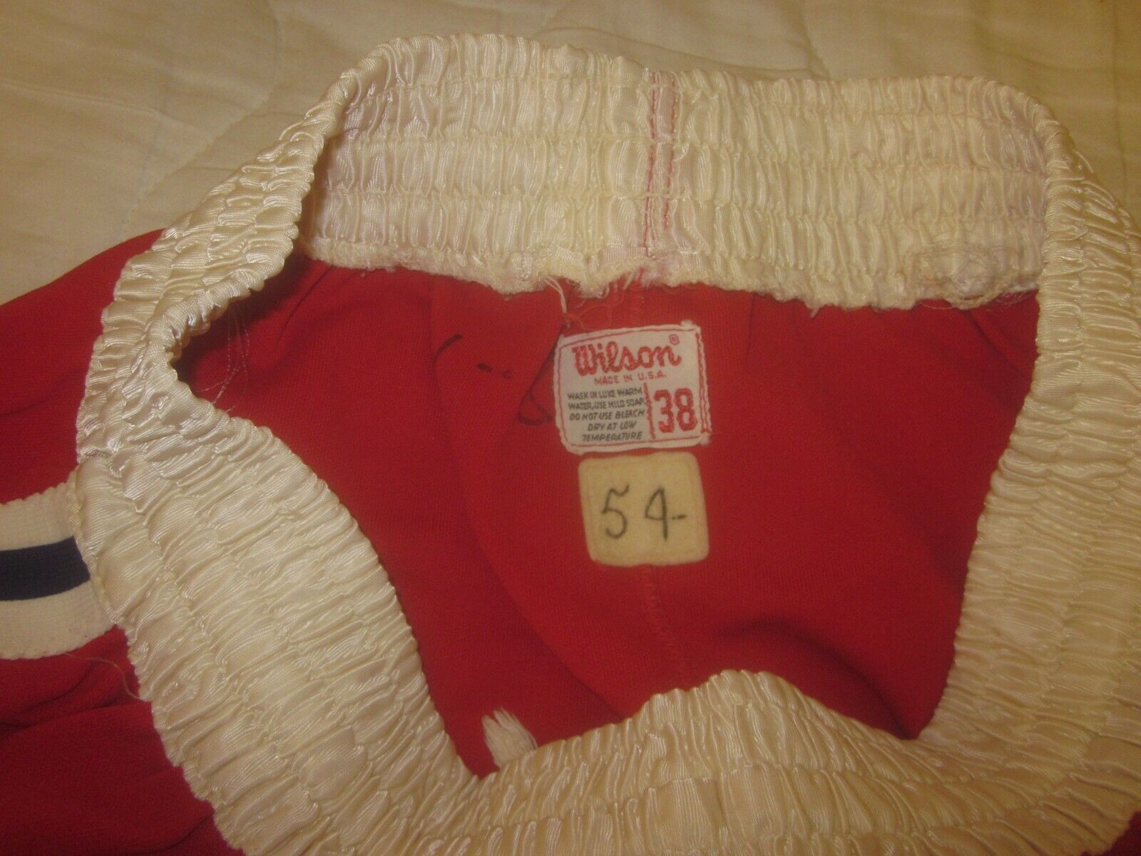 Vintage Red Basketball Shorts Wilson Size 38 #54