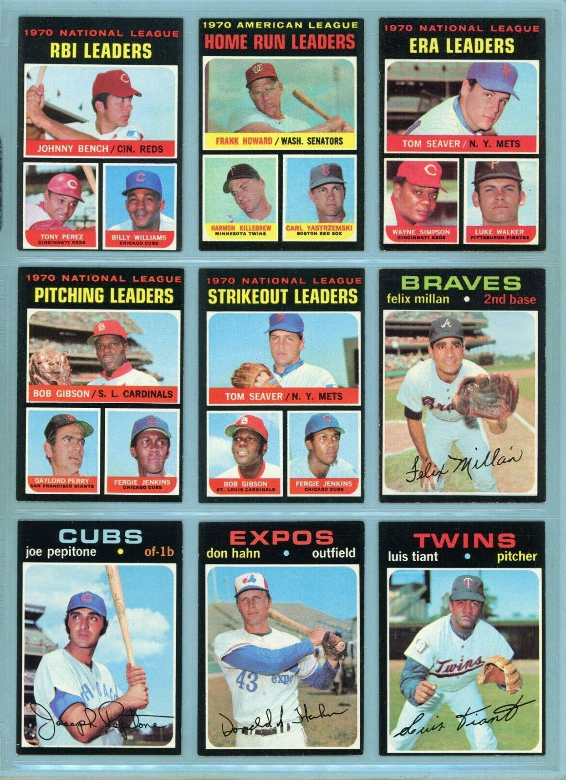 1971 Topps Starter Set Lot of 92 Different Baseball Cards Ex - Ex/Mt