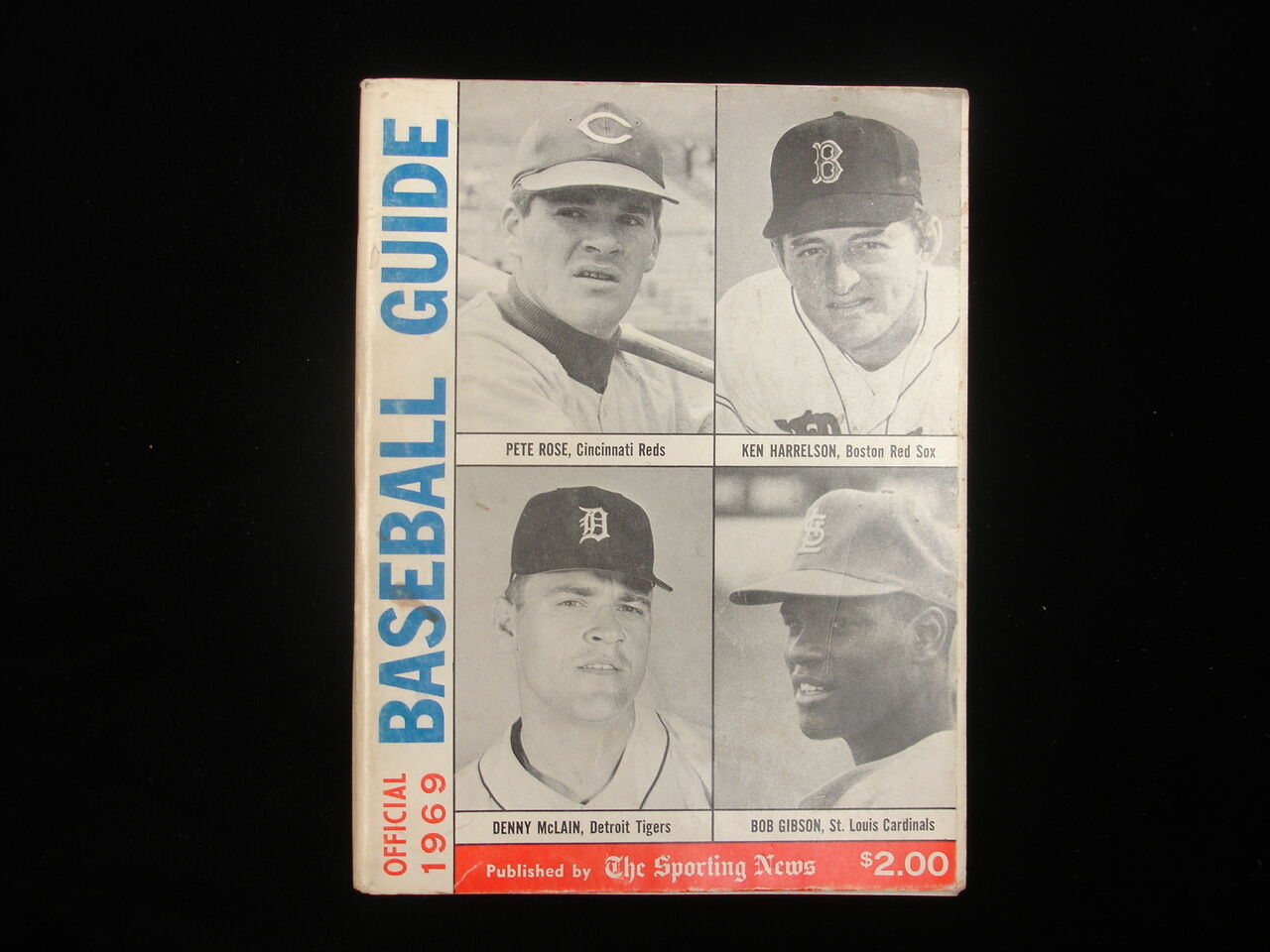 1969 Official TSN Baseball Guide - Rose/Harrelson/McLain/Gibson Cover