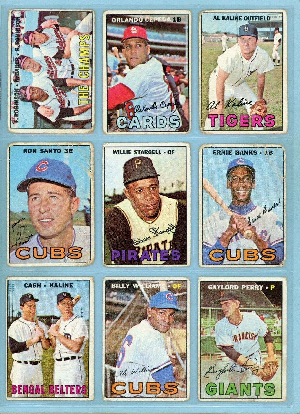 1967 Topps Lot of 14 Different Hall of Famer Baseball Cards Low Grade