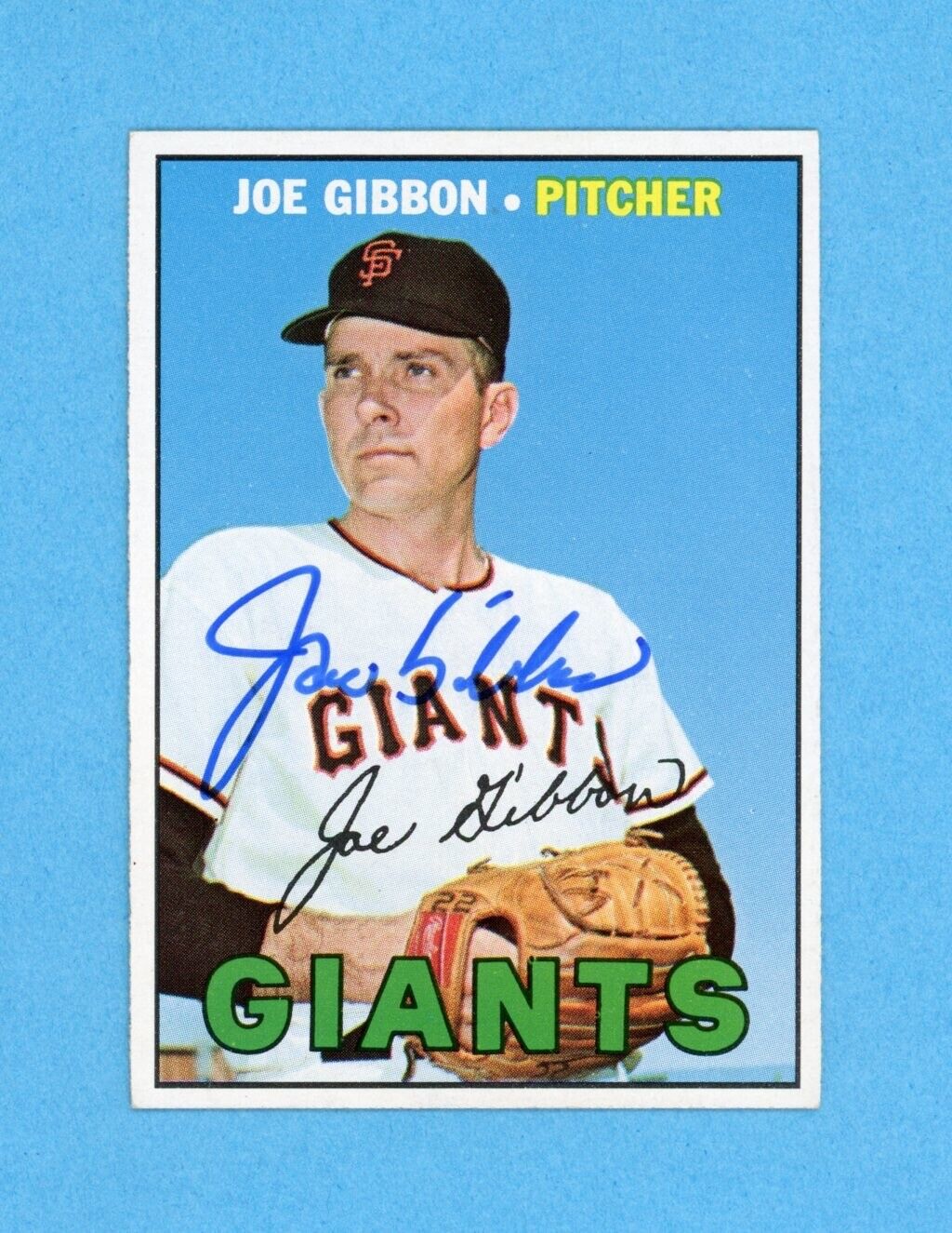 Joe Gibbon Signed 1967 Topps Hi# Card #541 Auto with B&E Hologram