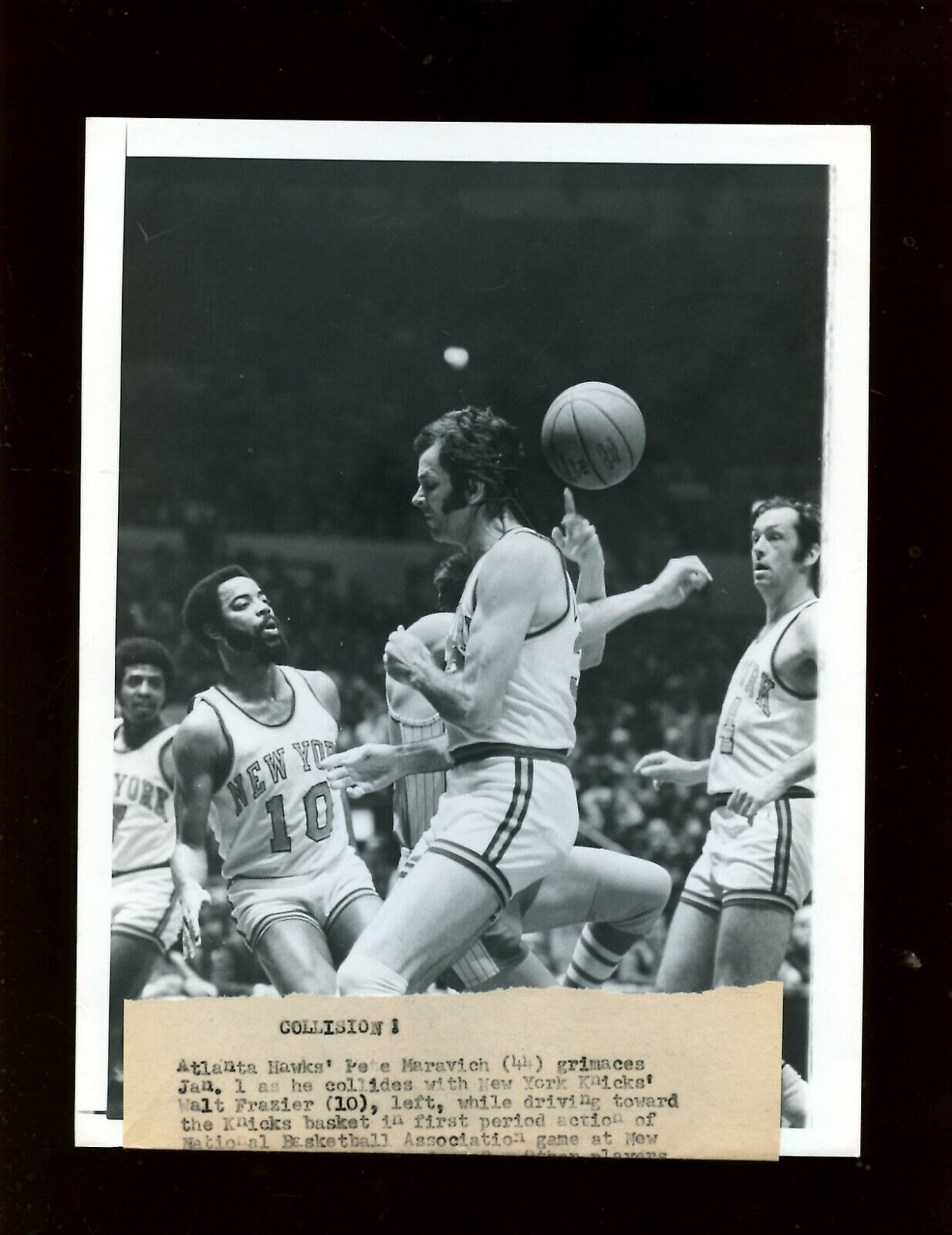 Original 1971/1975 Walt Frazier New York Knicks Wire Photos 9 Different