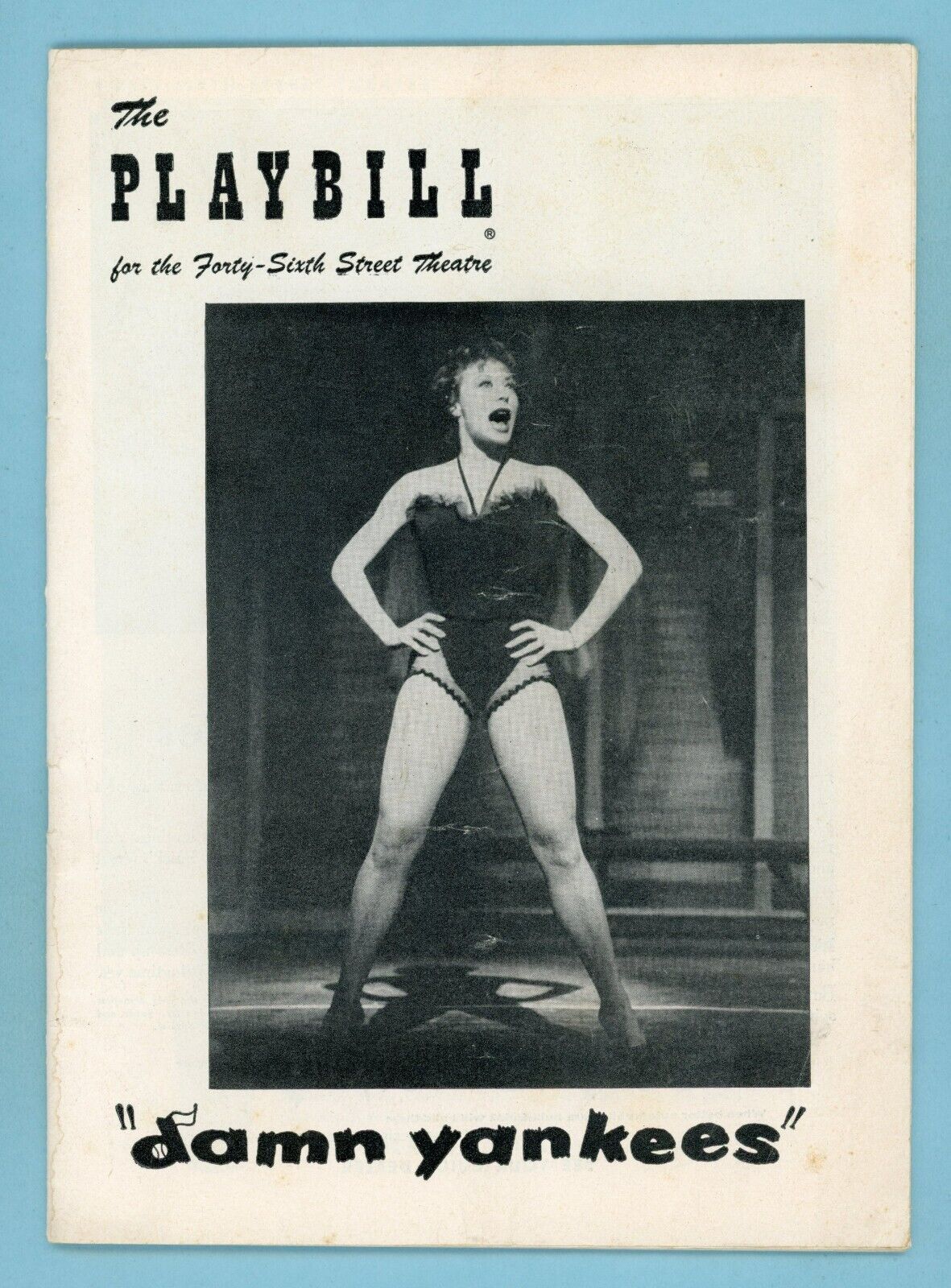 1956 The Playbill Program for Broadway Show Damn Yankees Gwen Verdon on cover