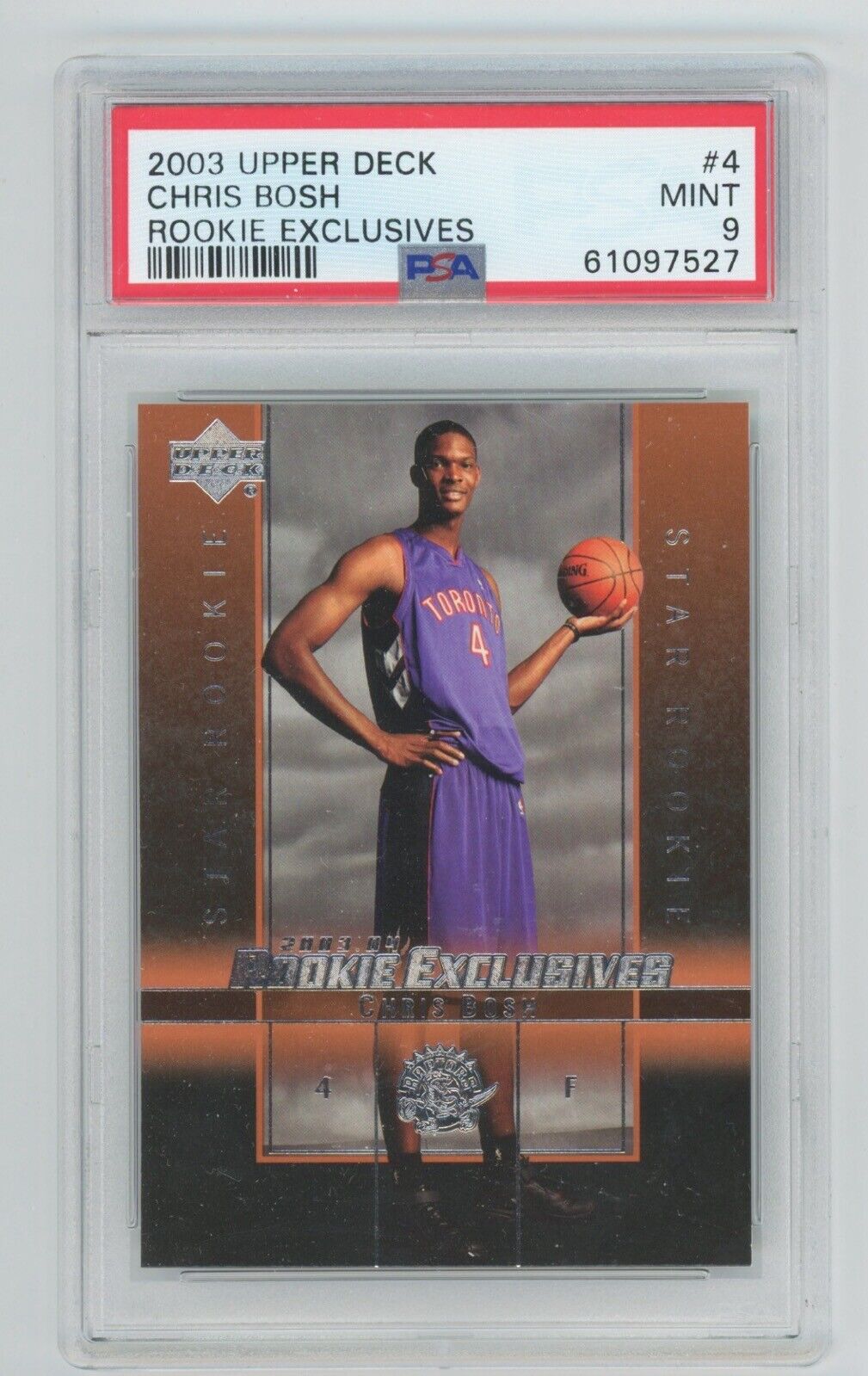 2003 Upper Deck Chris Bush Rookie Exclusives Card #4 • PSA 9 Mint