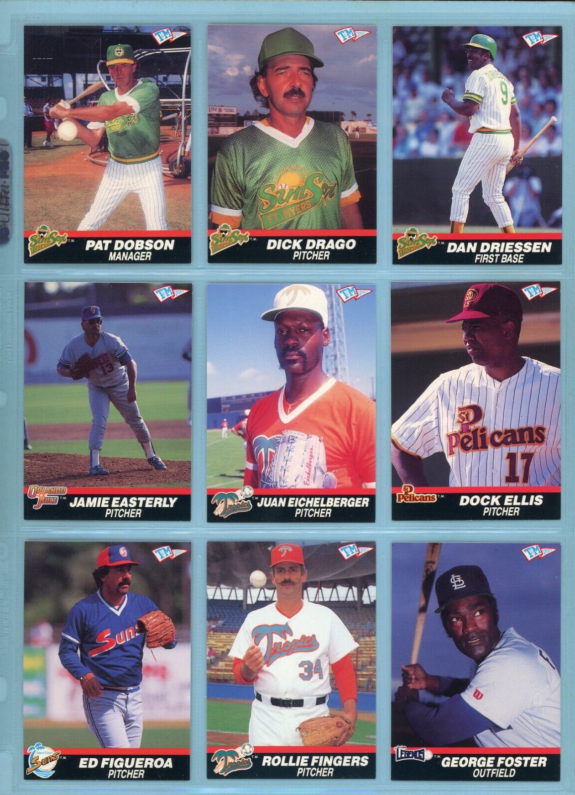 1989 T & M Sports Senior League Complete Set of 129 Different Baseball Cards NM