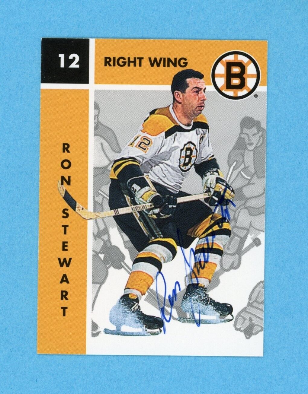 Ron Stewart Boston Bruins 1995-96 Parkhurst 1966-67 #2 Autographed Hockey Card