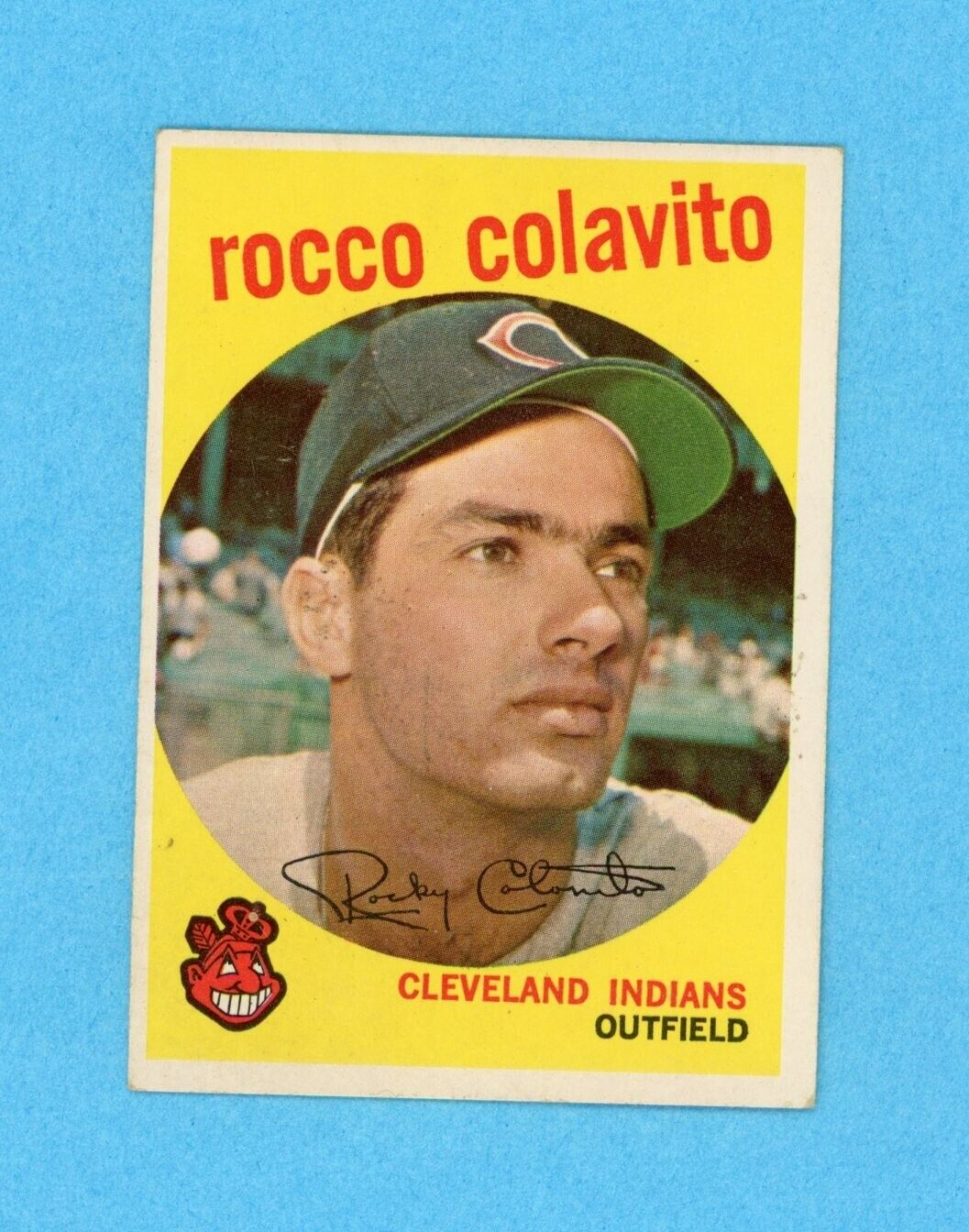 1959 Topps #420 Rocky Colavito Cleveland Indians Baseball Card EX