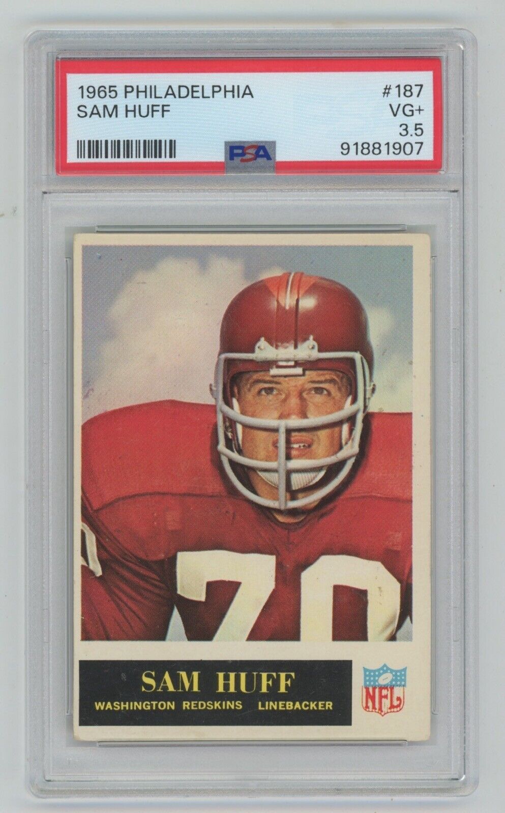 Sam Huff • 1965 Philadelphia #187 • PSA 3.5 VG+