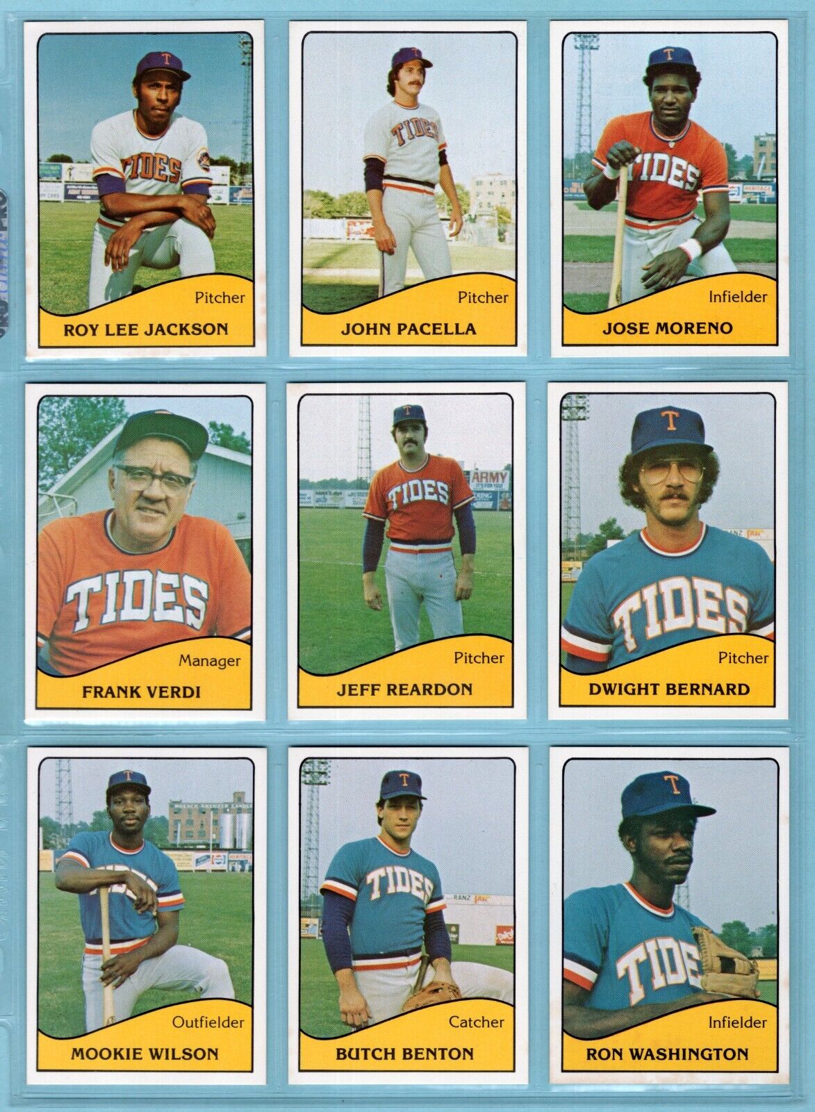 1979 TCMA Tidewater Tides Complete Set of 25 Baseball Cards NM