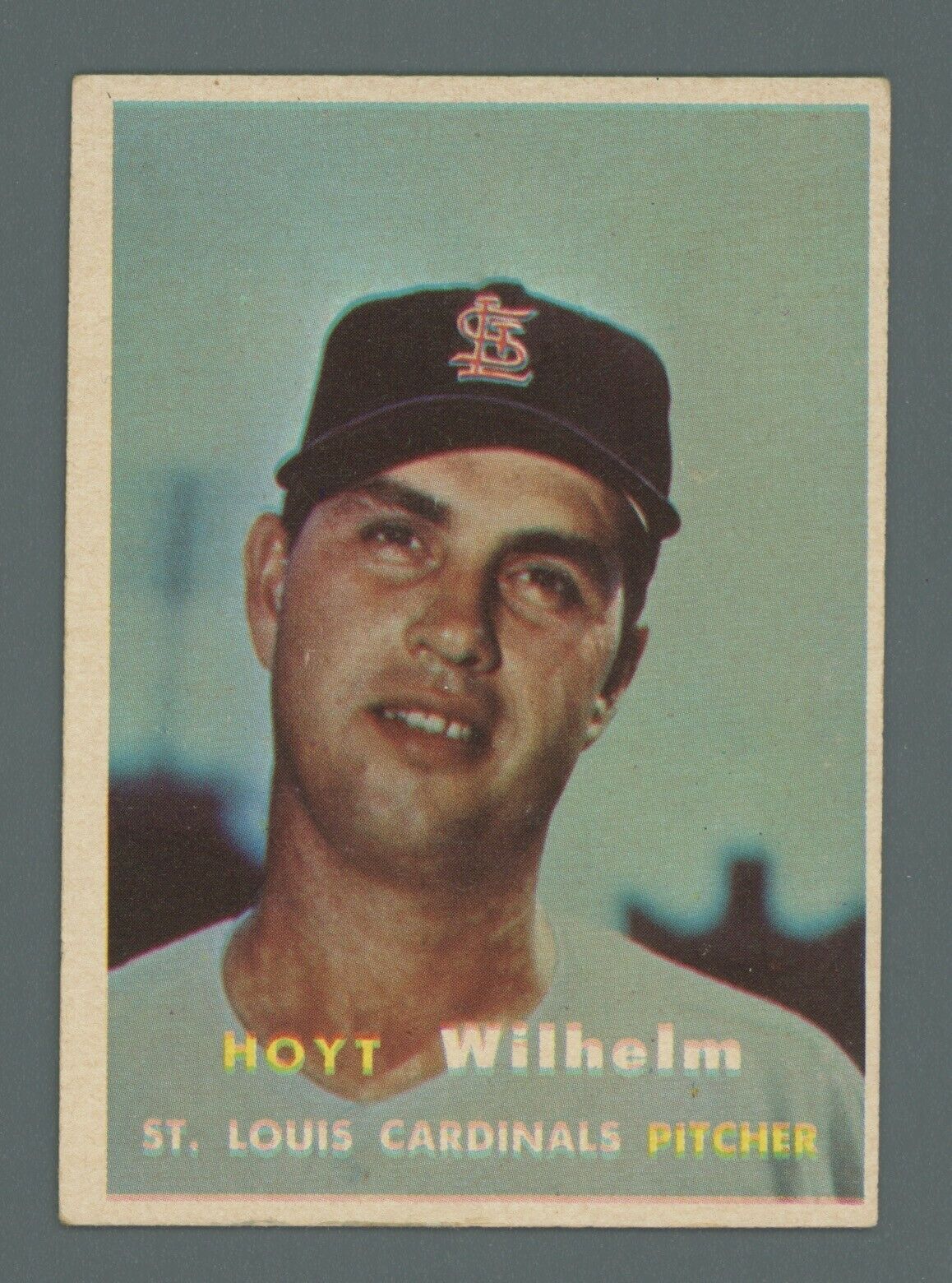 1957 Topps #203 Hoyt Wilhelm St. Louis Cardinals Baseball Card EX slg blur pho