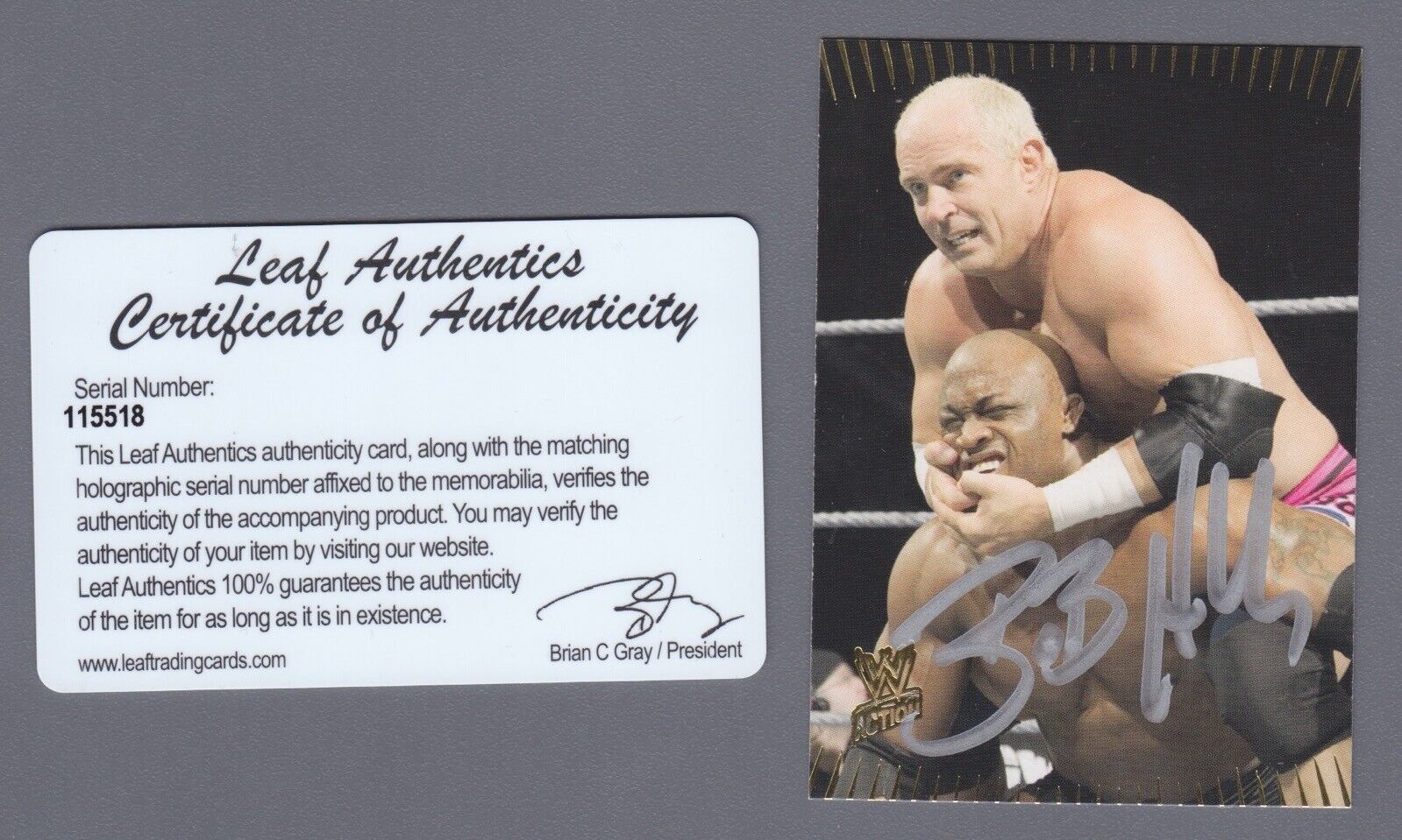 Hardcore Holly Topps WWE Signed Card Auto with Leaf Certification