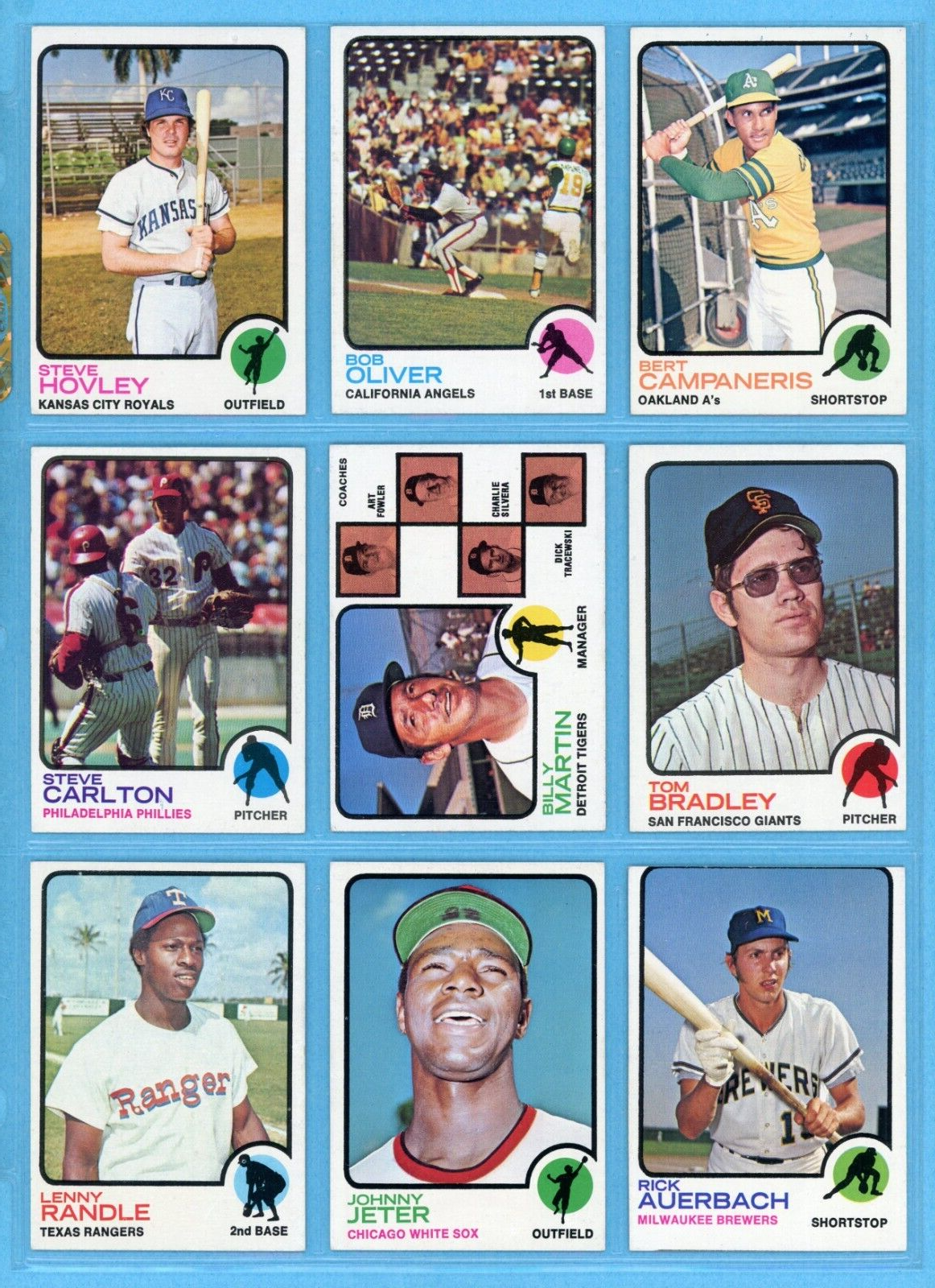 1973 Topps Lot of 41 Different Baseball Cards Ex/Mt - NM fts, mks on bks