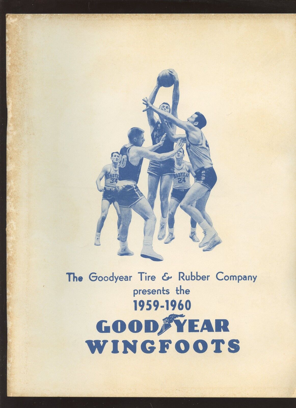 1959/60 National Industrial Basketball League Media Guide Goodyear Tire & Rubber