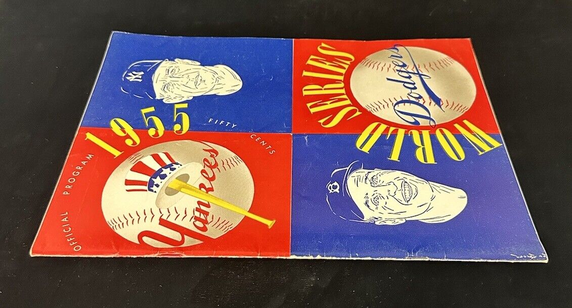 1955 New York Yankees World Series Program vs Brooklyn Dodgers EX unscored