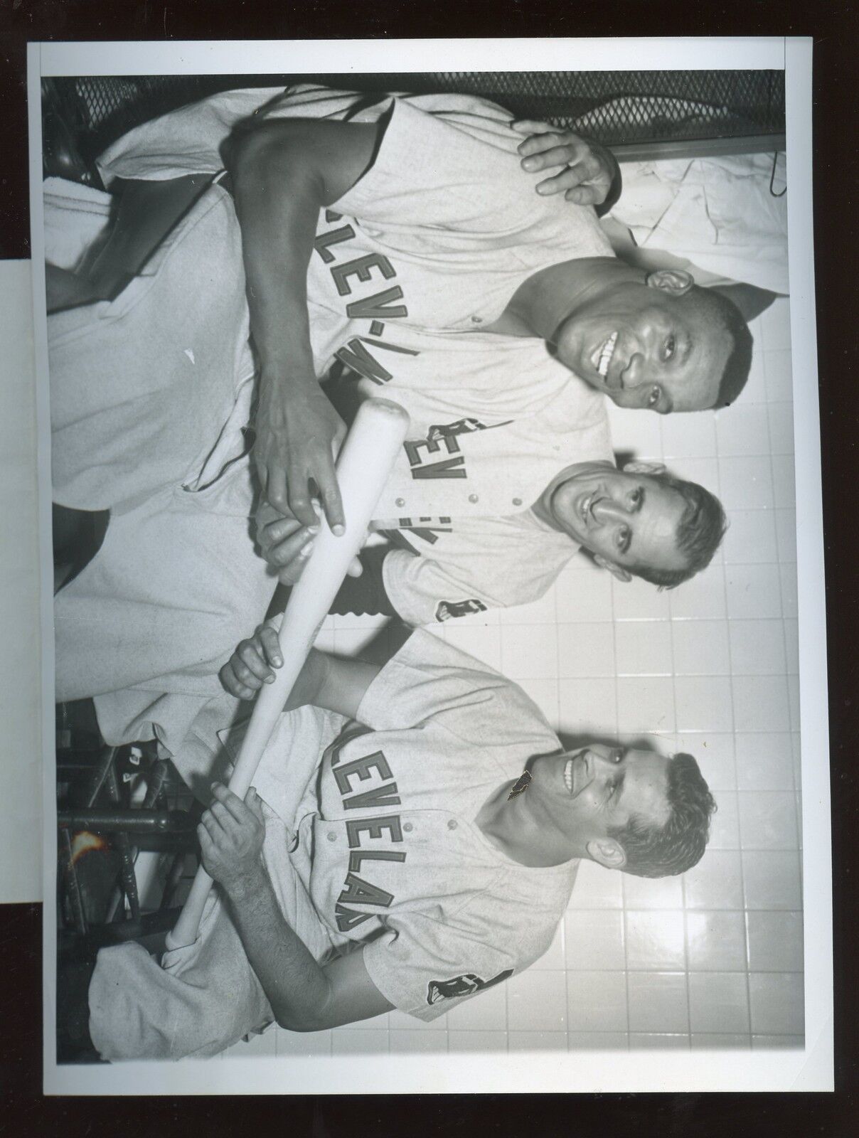 Original Aug 20 1952 Luke Easter & Al Lopez Cleveland Indians Wire Photo