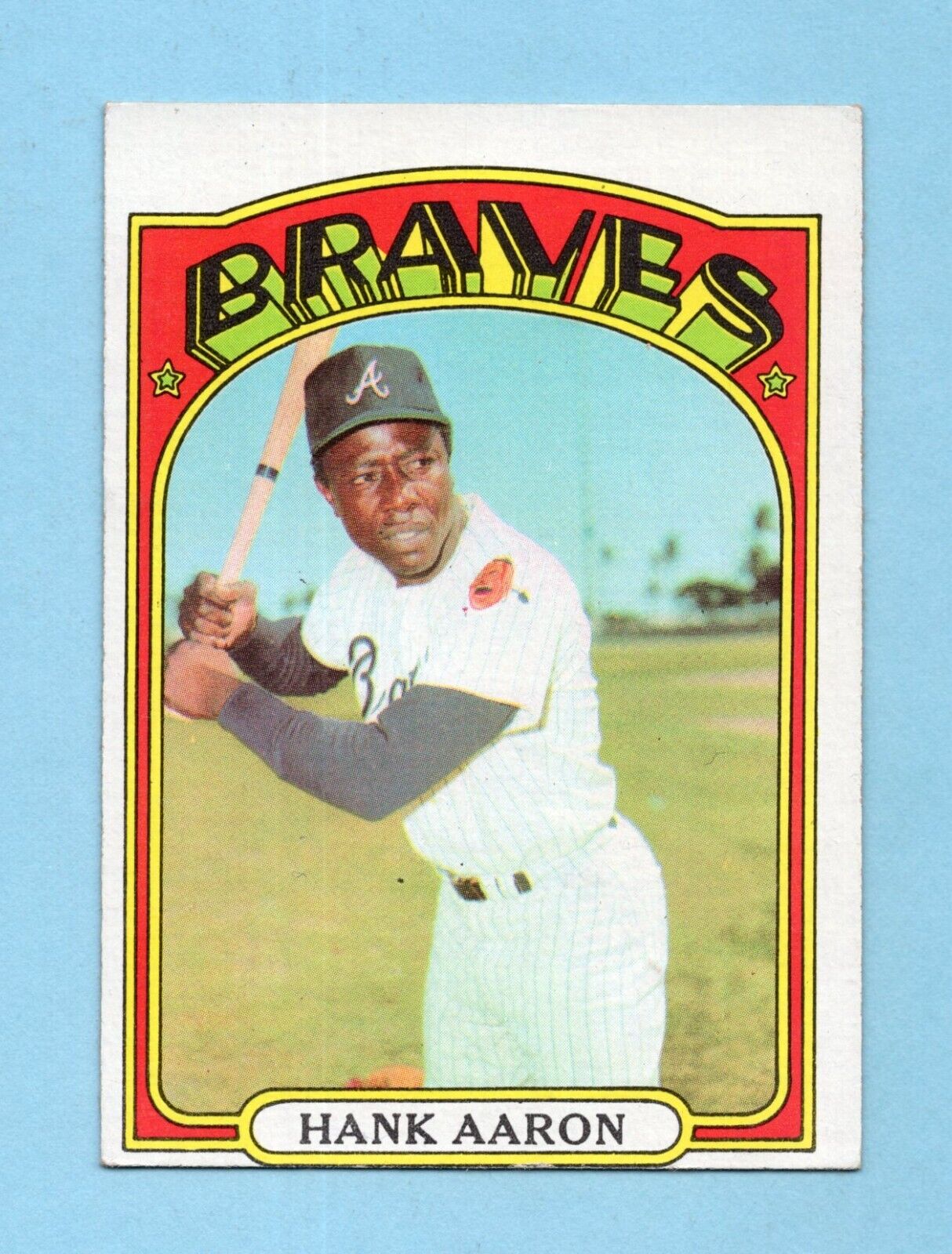 1972 Topps #299 Hank Aaron Atlanta Braves Baseball Card EX+ o/c