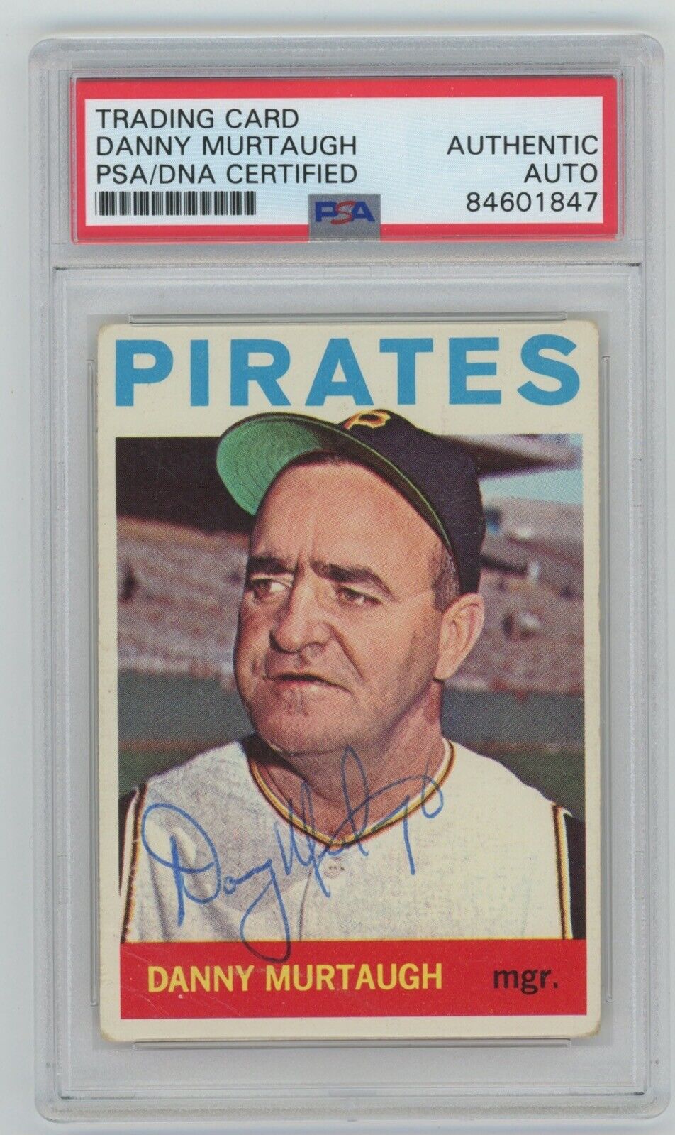 Danny Murtaugh Pirates Signed 1964 Topps Card #141 Auto PSA Certified