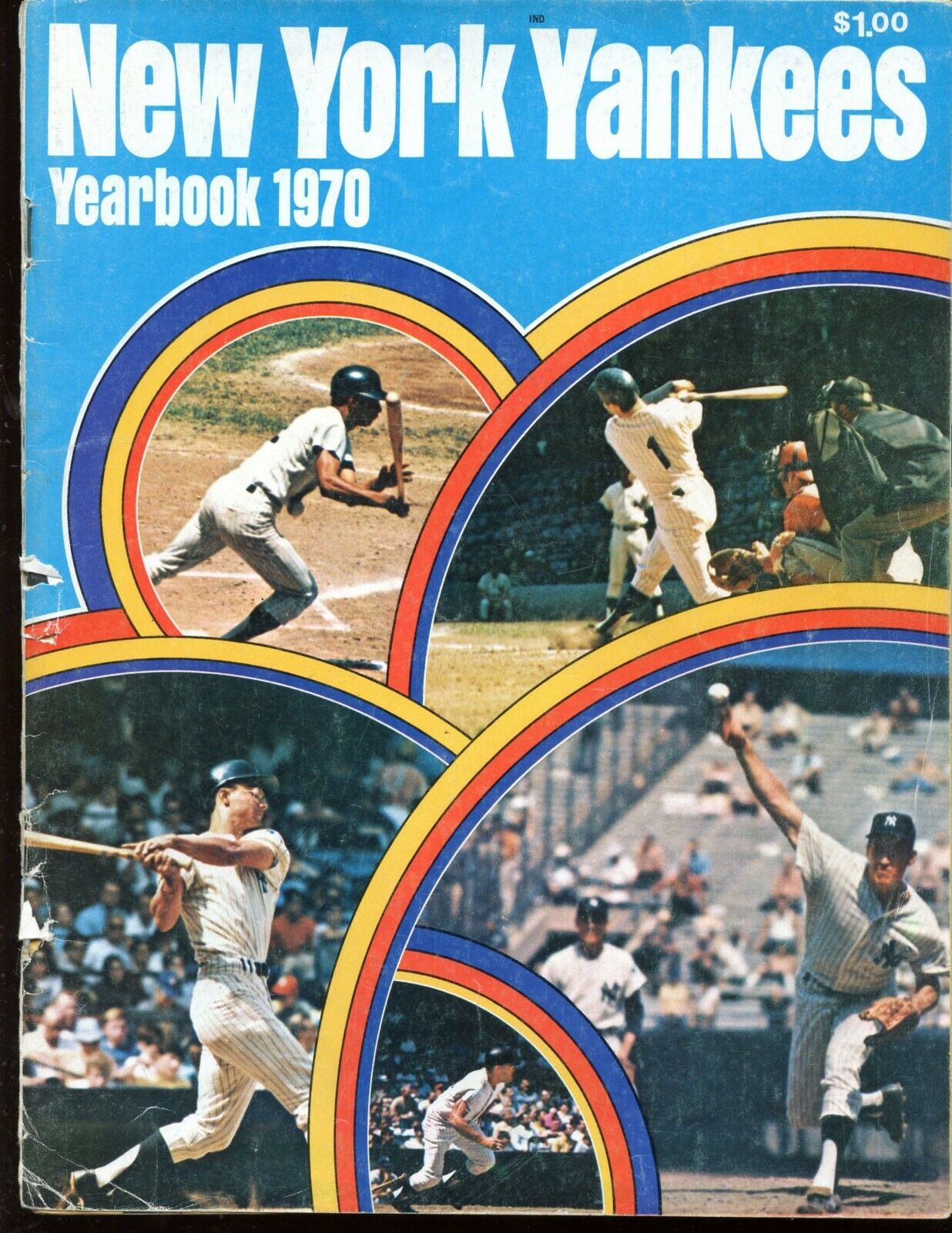 1970 New York Yankees Yearbook (April 1 roster) VG+