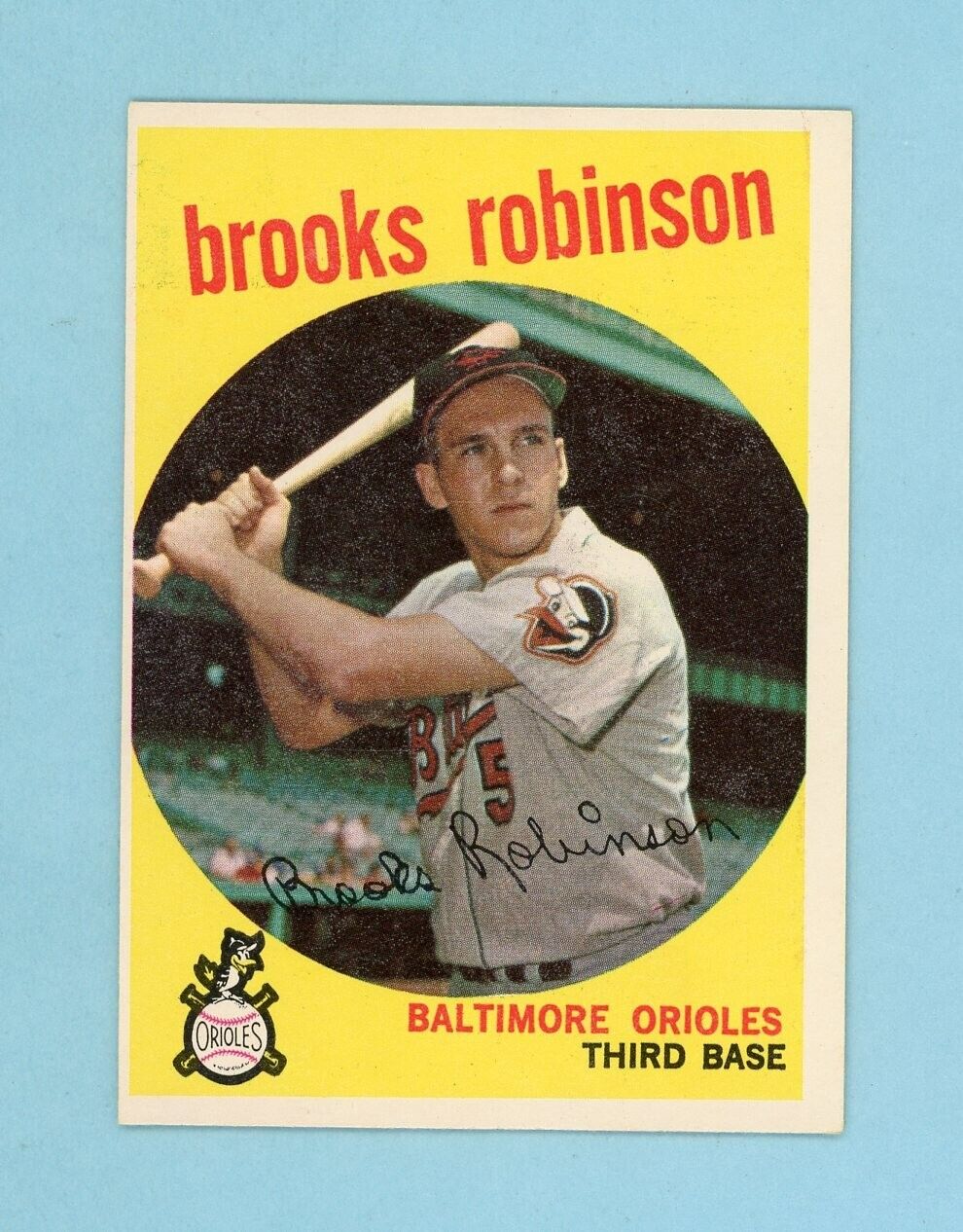 1959 Topps #439 Brooks Robinson Baltimore Orioles Baseball Card Ex/Mt o/c