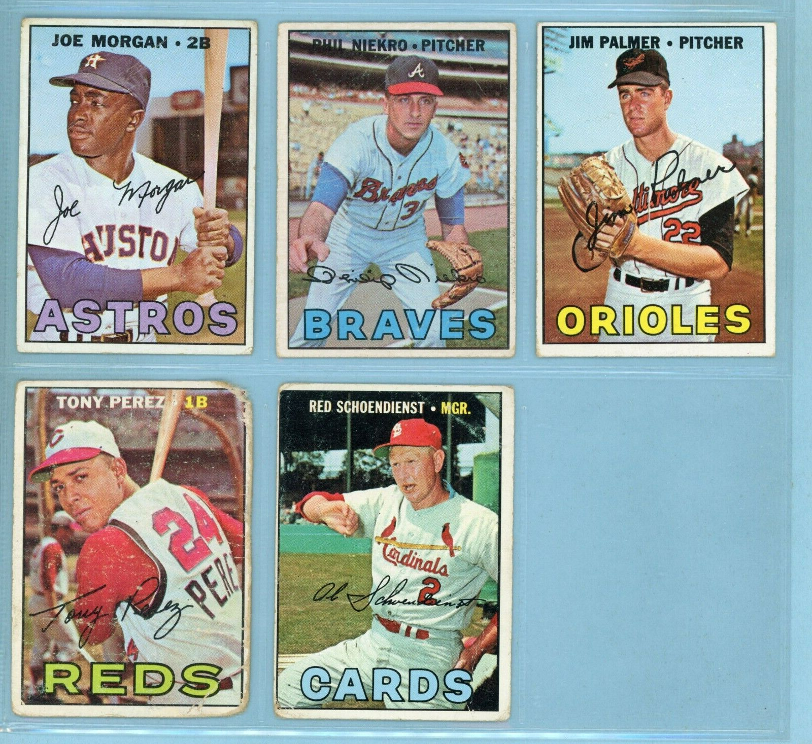 1967 Topps Lot of 14 Different Hall of Famer Baseball Cards Low Grade