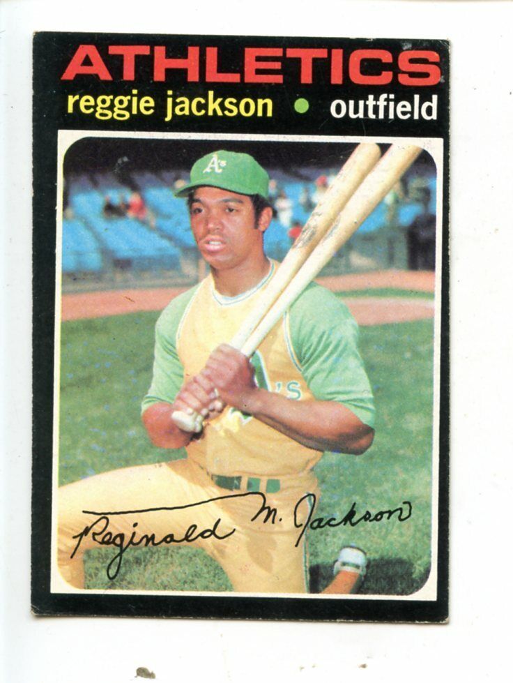 1971 Topps  Baseball Card #20 Reggie Jackson EX OC