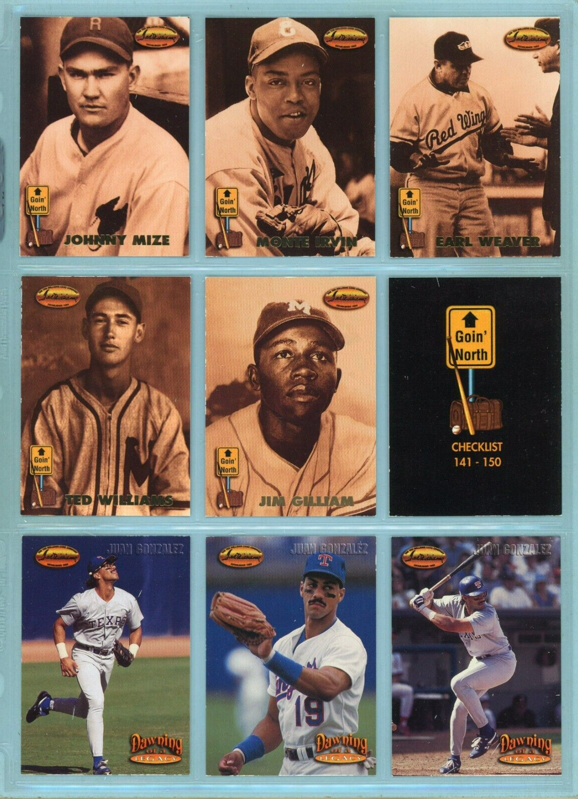 1993 Ted Williams Complete Set of 160 Baseball Cards + 25 of 26 Pog Cards NM