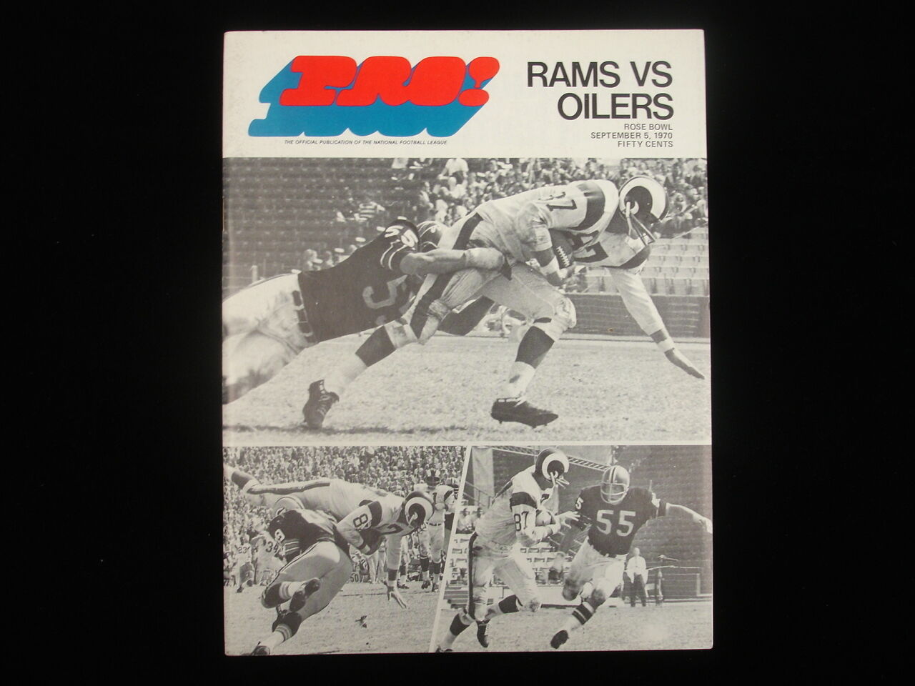 September 5, 1970 Preseason Houston Oilers @ Los Angeles Rams Program