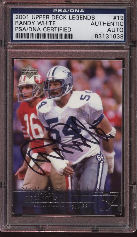 2001 Upper Deck #19 Randy White Autograph PSA Authentic