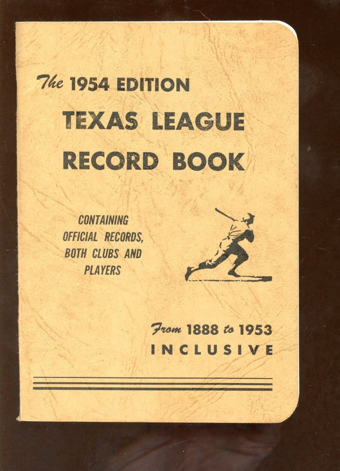 1954 Texas League Record Book NRMT