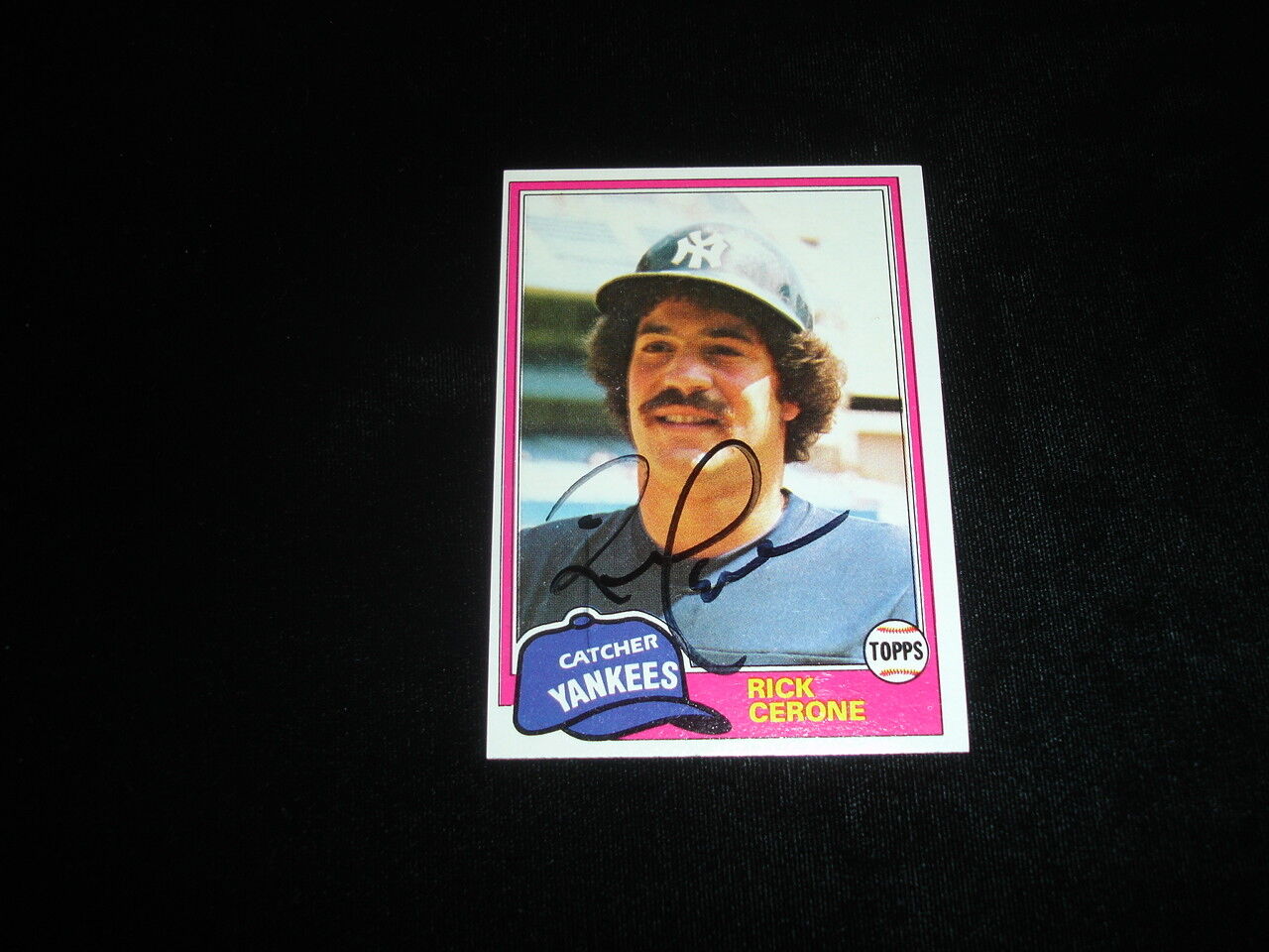 1981 Topps Rick Cerone NY Yankees Autographed Baseball Card-#335-NM